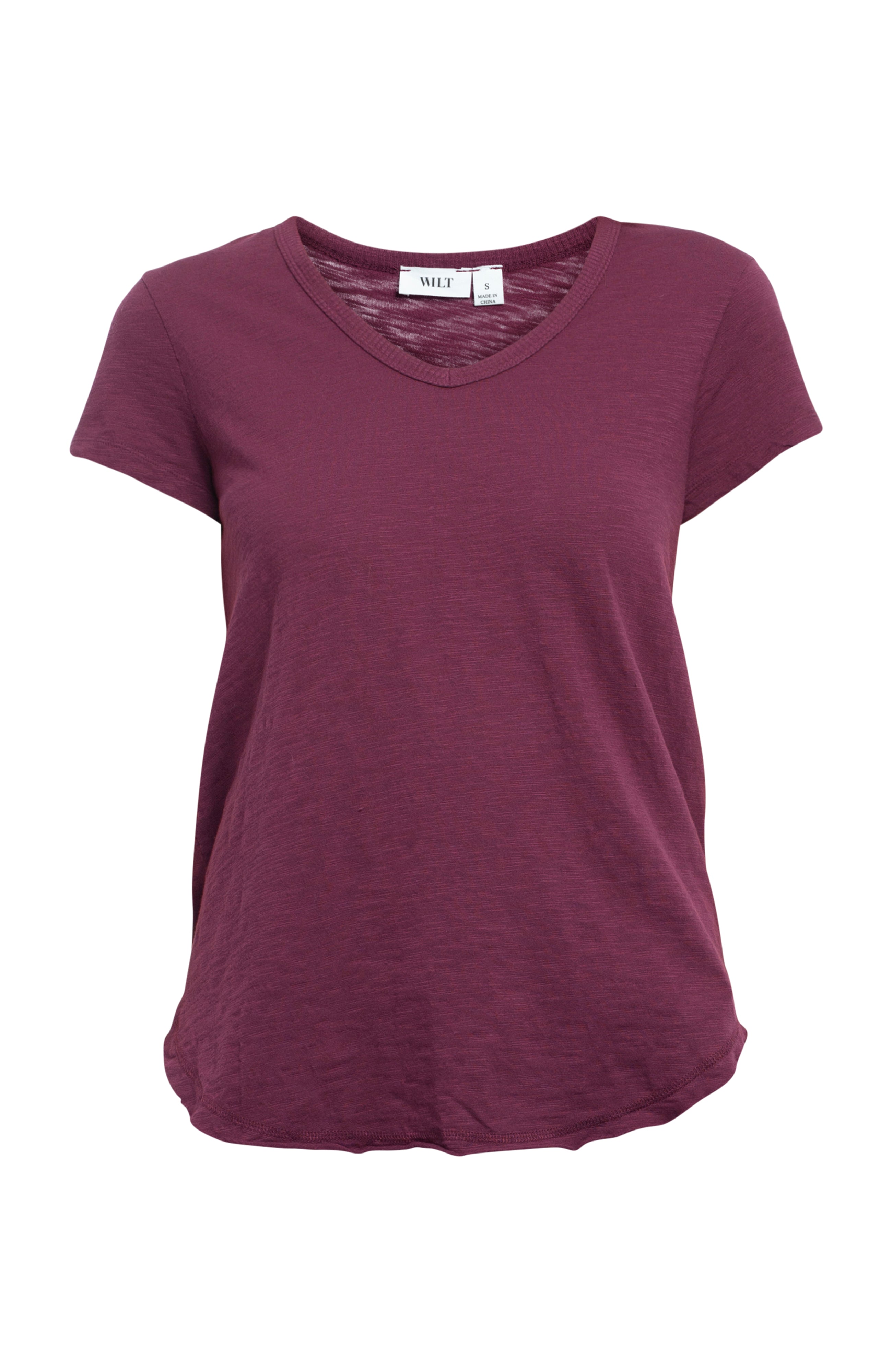 Short Sleeve Shrunken V-Neck Shirttail
