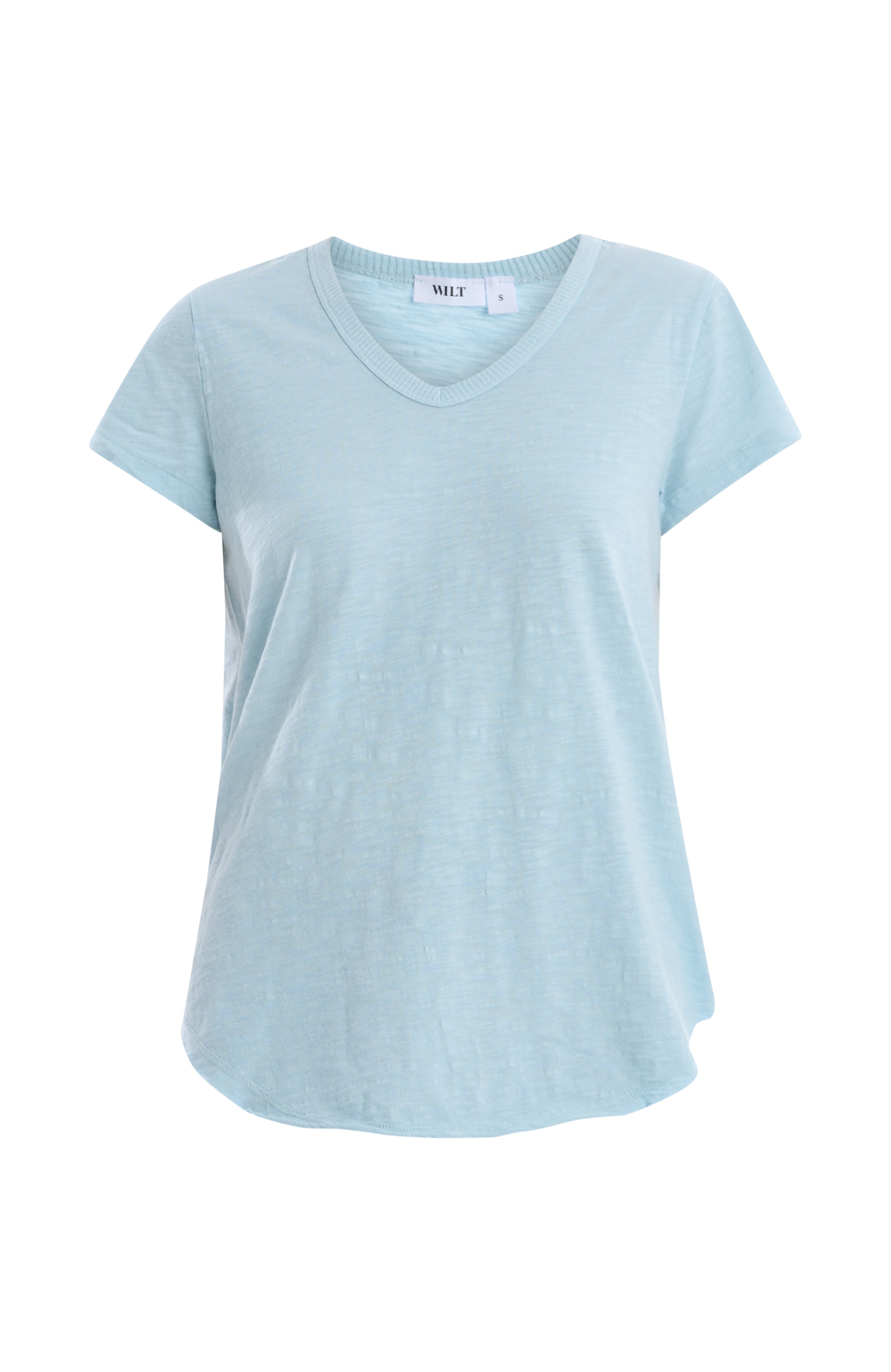 Short Sleeve Shrunken V-Neck Shirttail