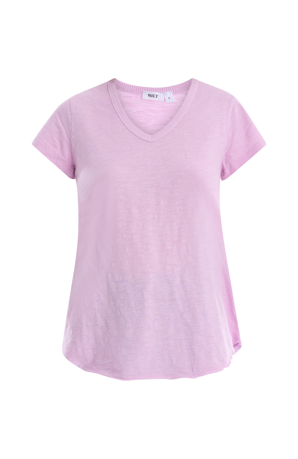 Short Sleeve Shrunken V-Neck Shirttail