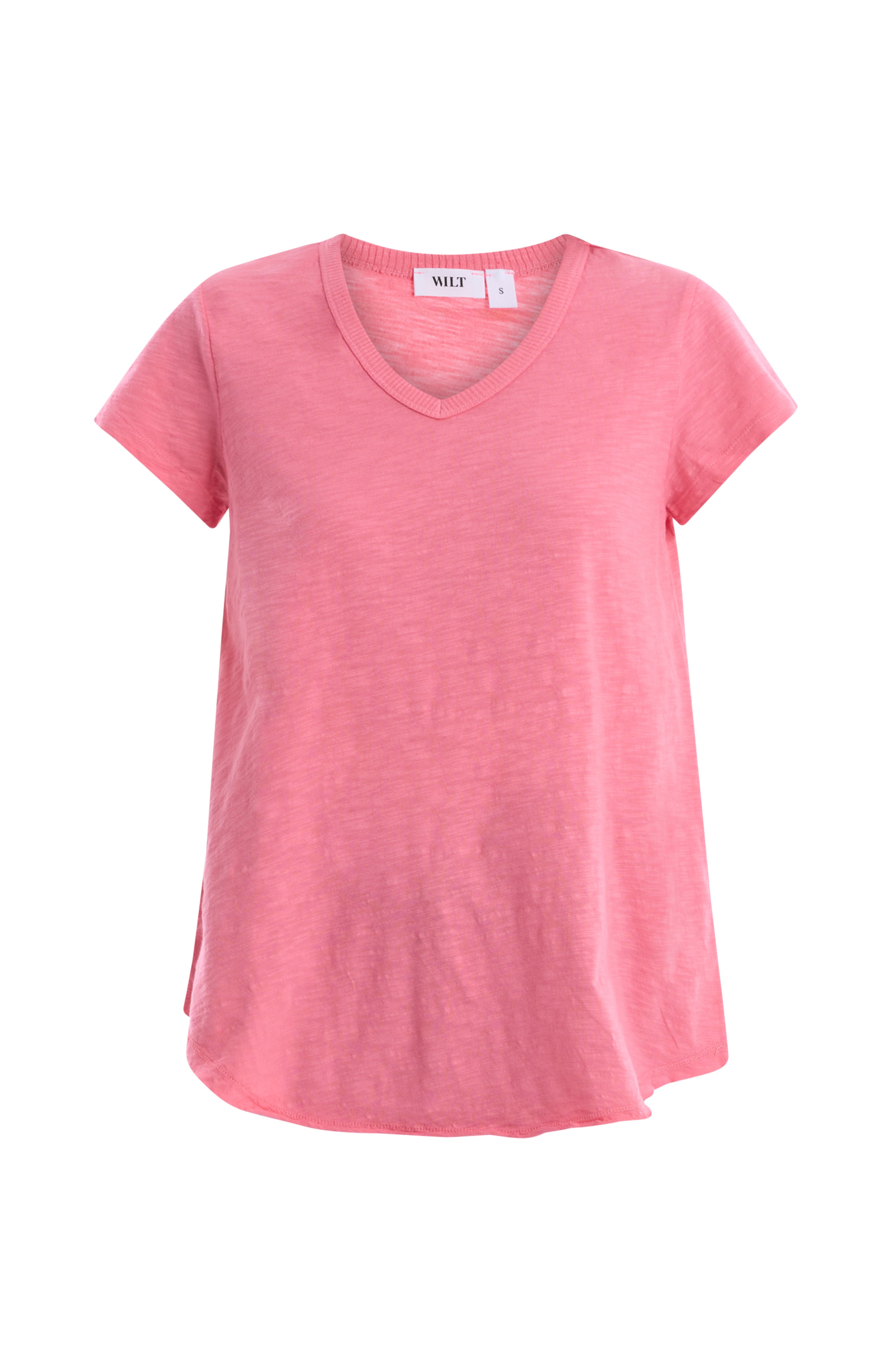 Short Sleeve Shrunken V-Neck Shirttail