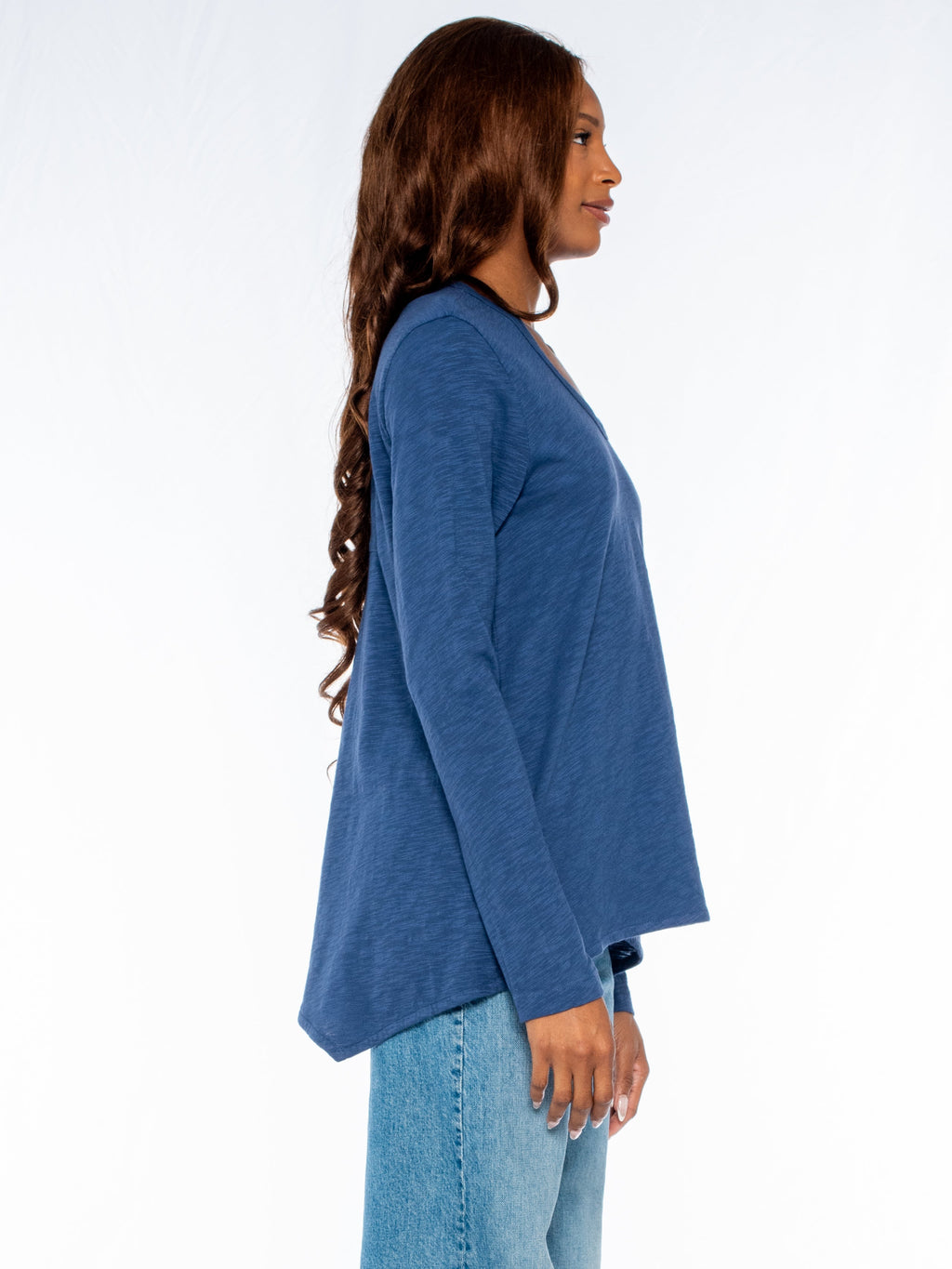 Long Sleeve Shrunken Boyfriend Top