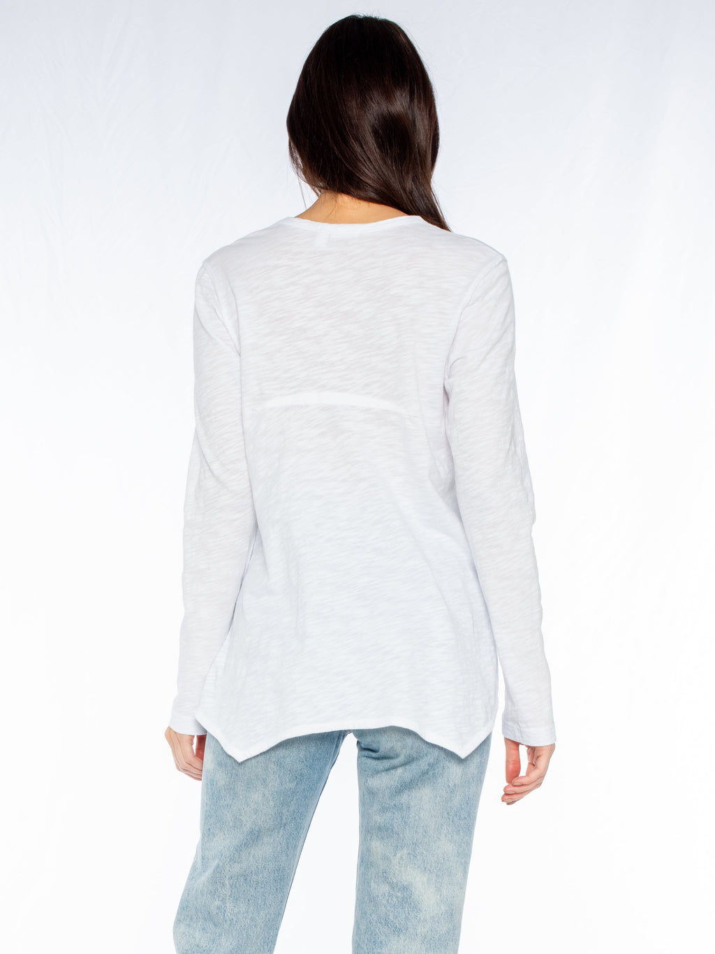 Long Sleeve Shrunken Boyfriend Top