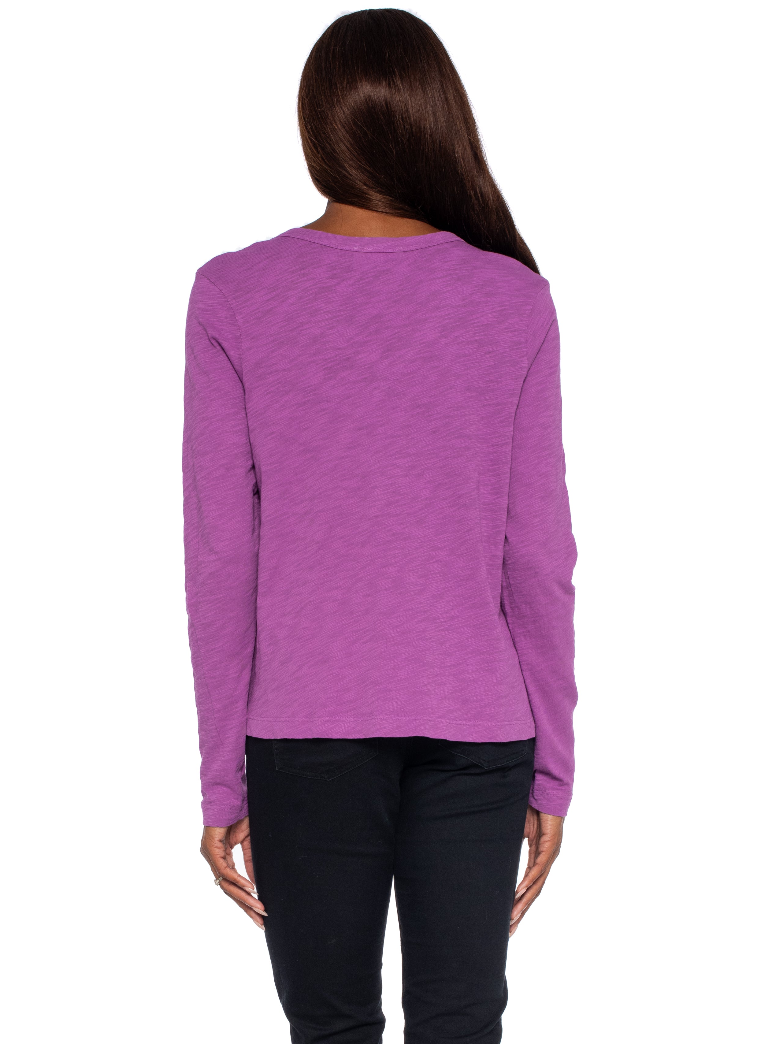 V-Neck Long Sleeve Baby Baby Fit Tee