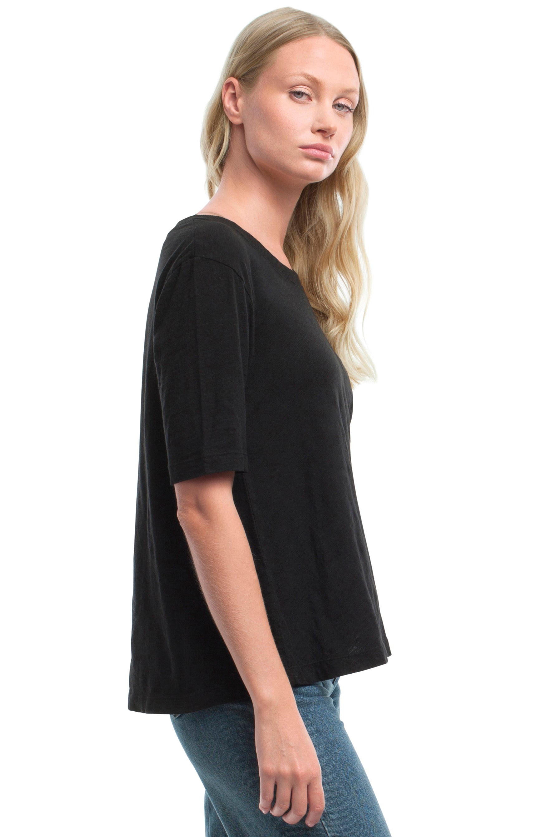 Elbow Sleeve Trapeze Top
