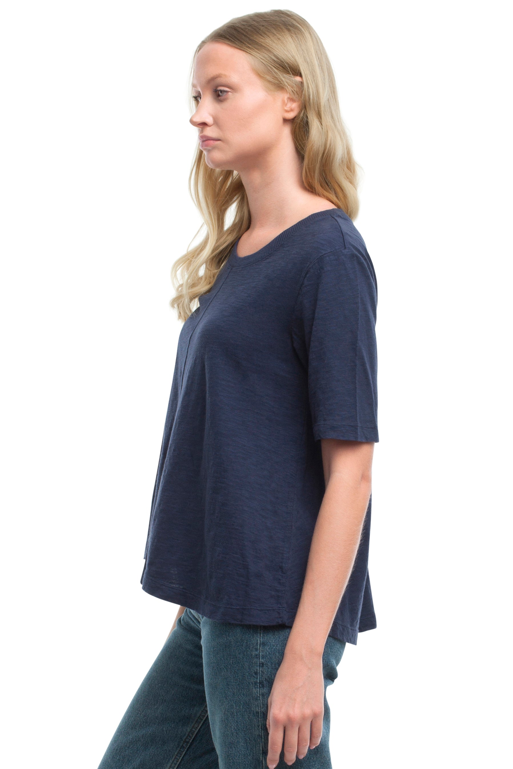 Elbow Sleeve Trapeze Top