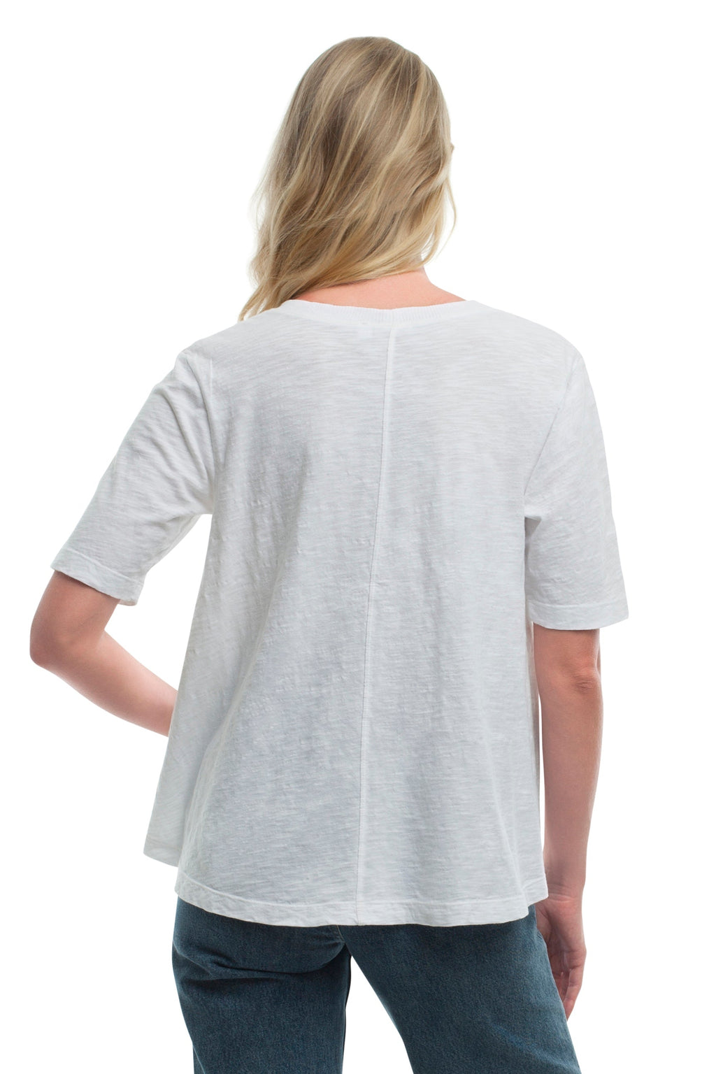 Elbow Sleeve Trapeze Top