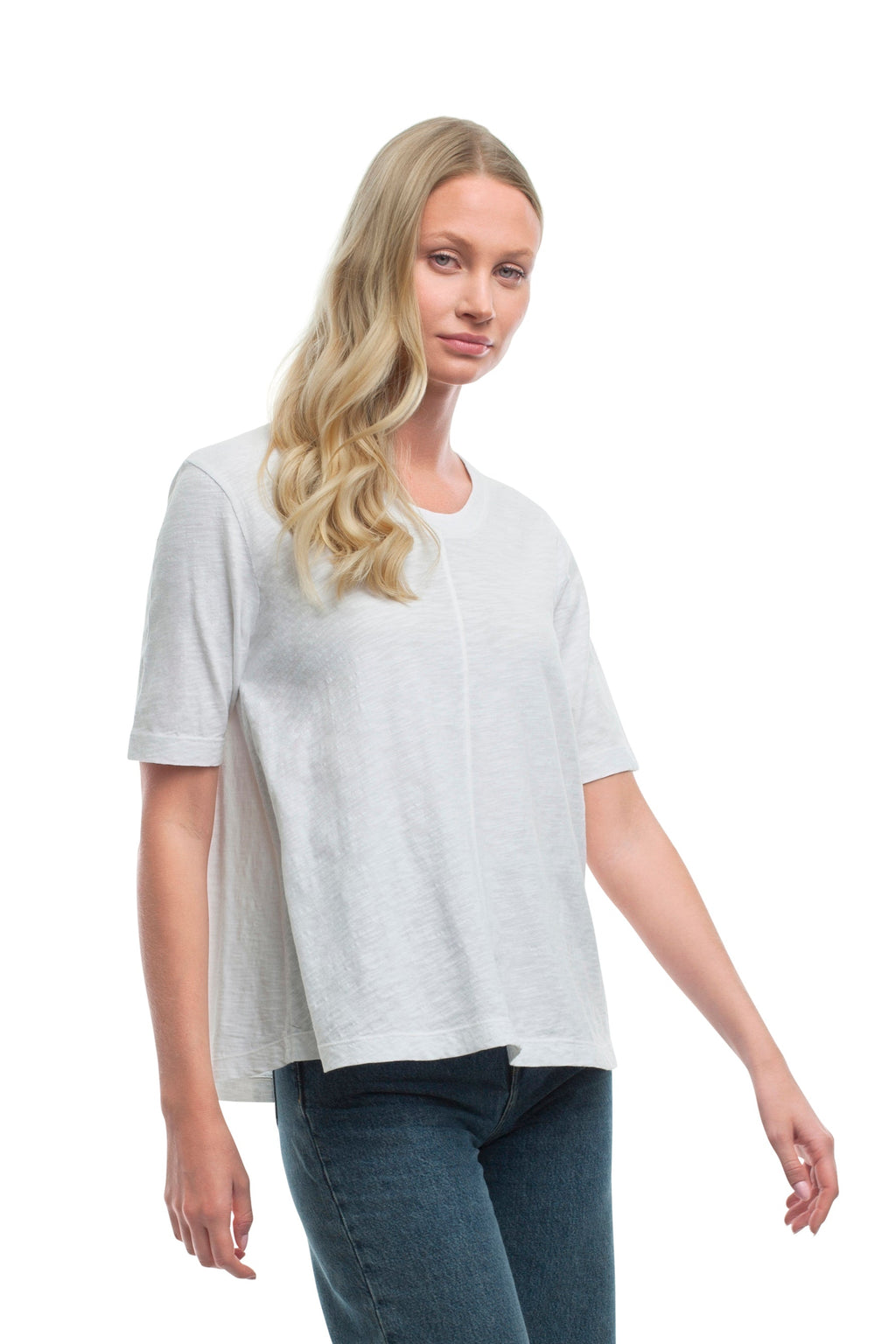 Elbow Sleeve Trapeze Top