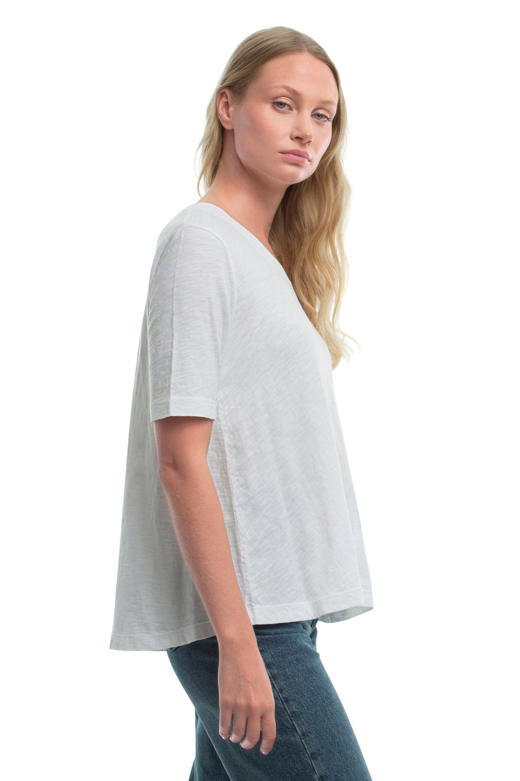 Elbow Sleeve Trapeze Top