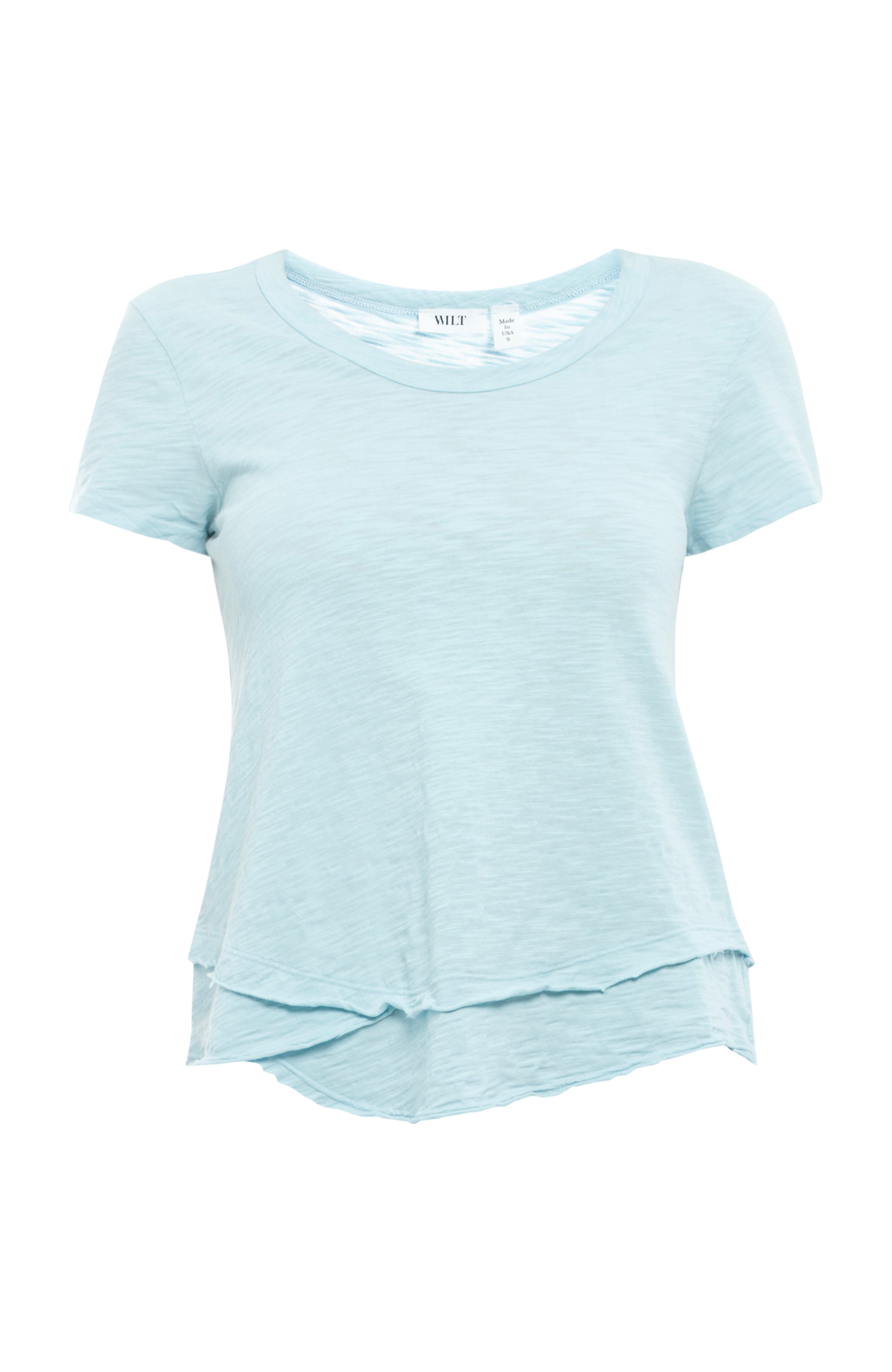 Short Sleeve Mock Layer Tee