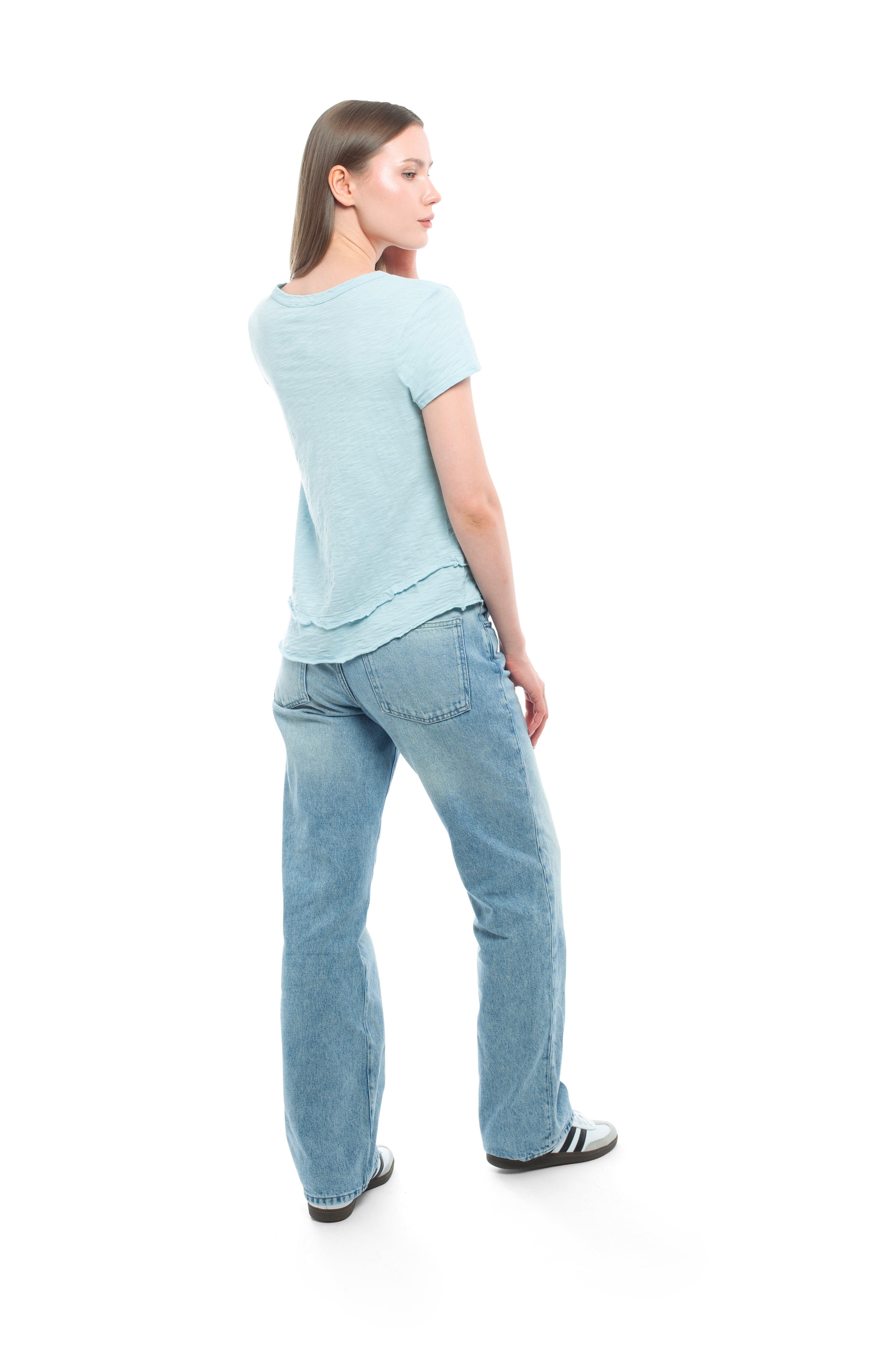 Short Sleeve Mock Layer Tee