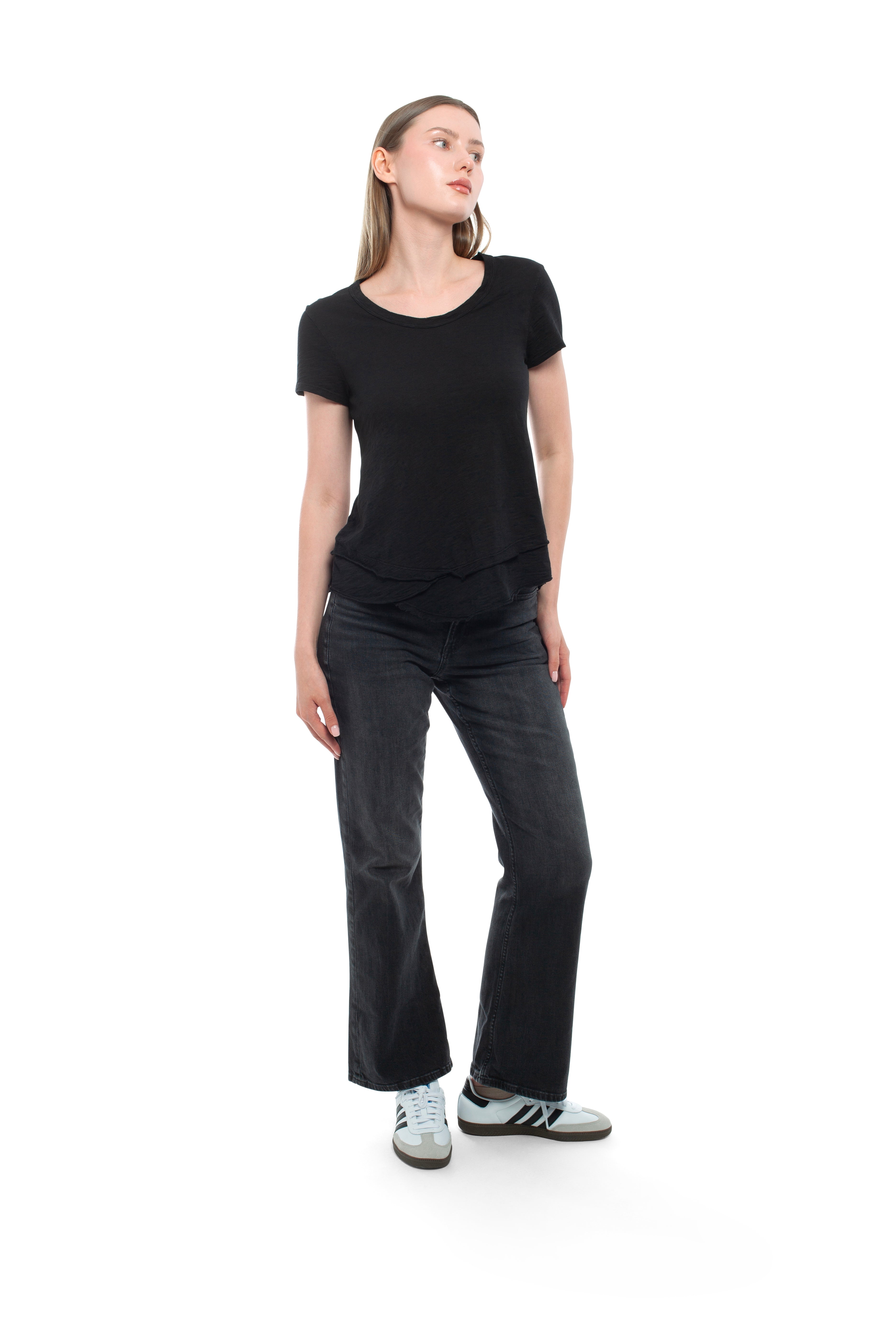 Short Sleeve Mock Layer Tee