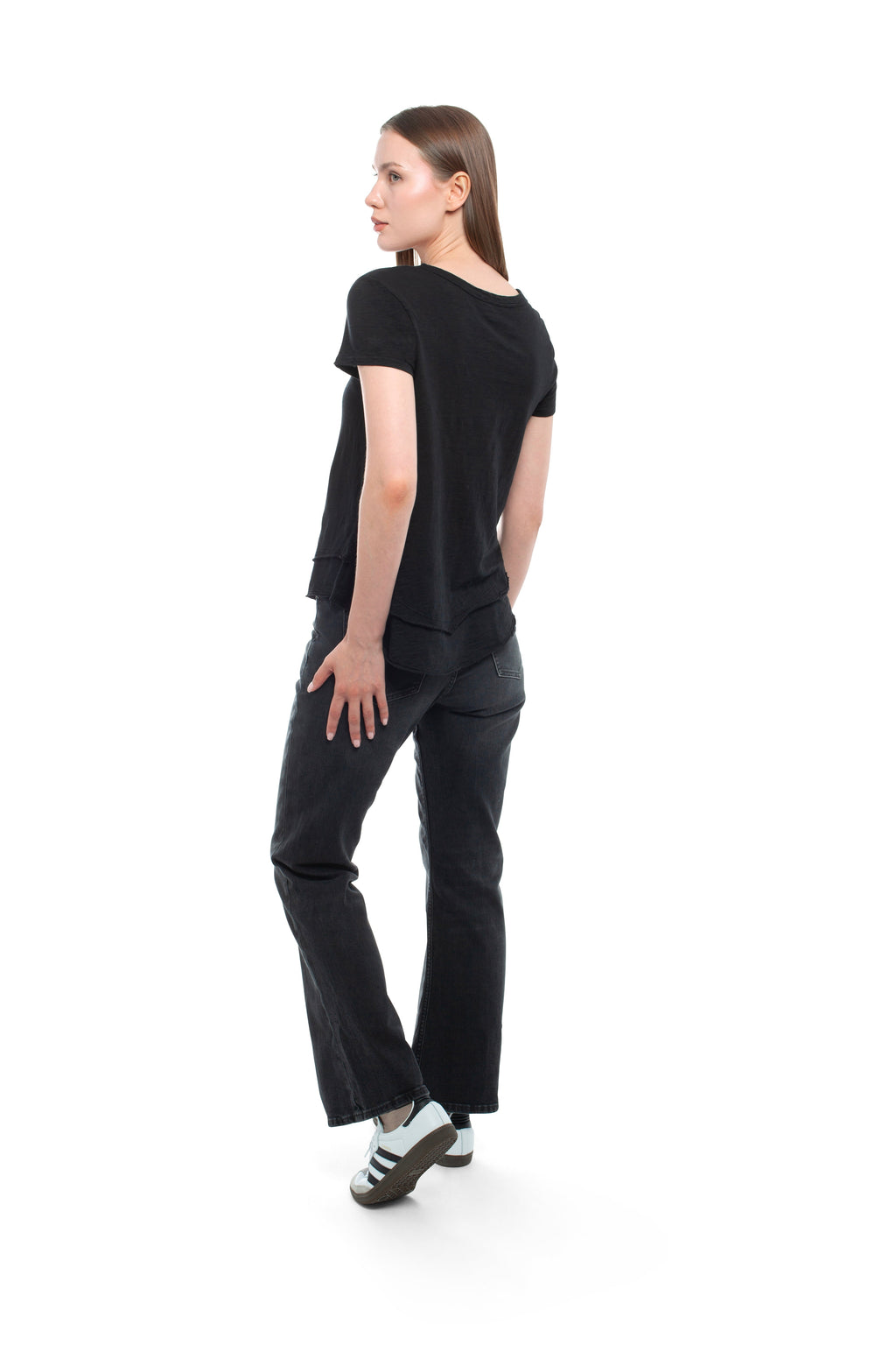 Short Sleeve Mock Layer Tee