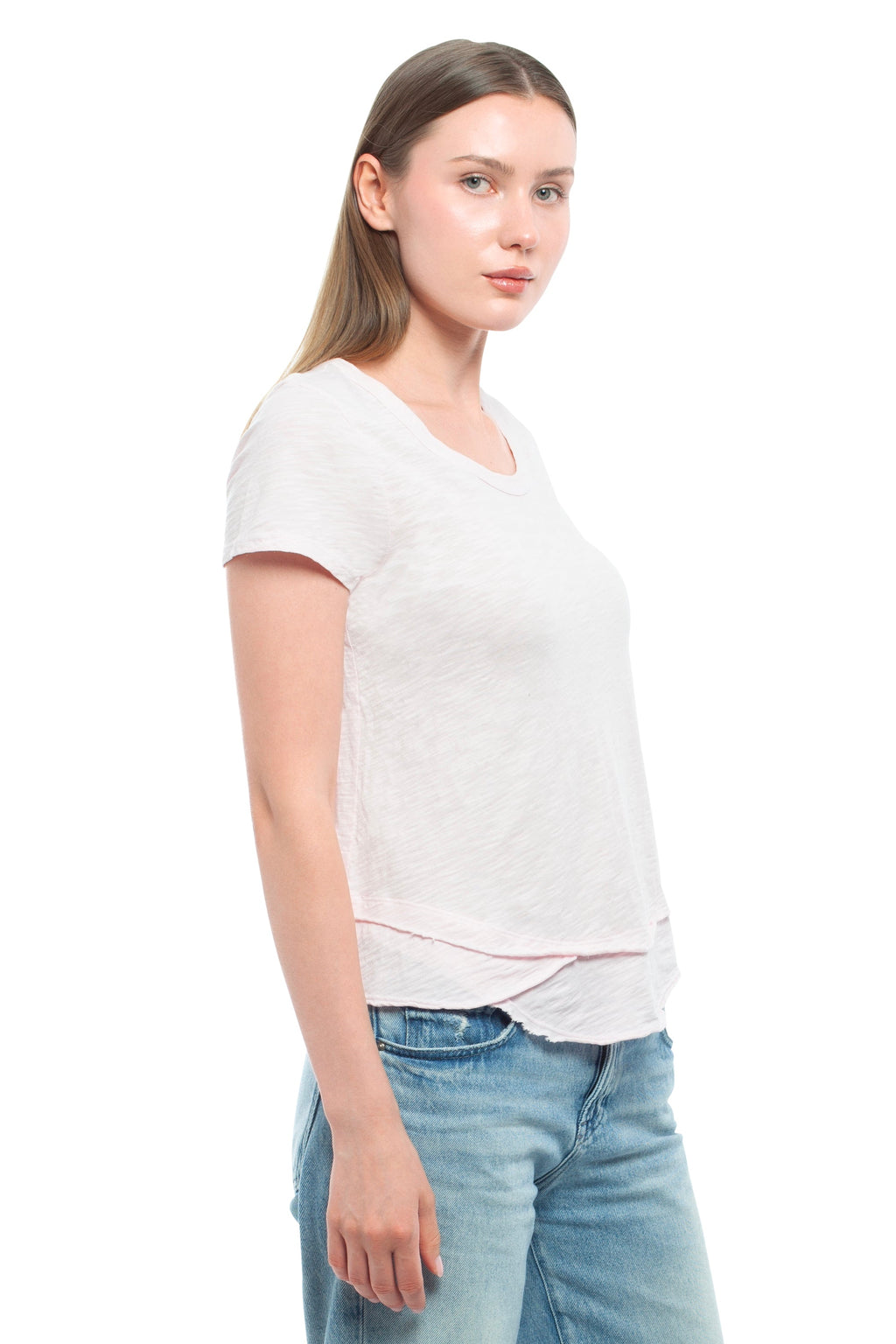 Short Sleeve Mock Layer Tee