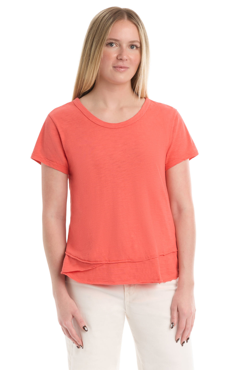 Short Sleeve Mock Layer Tee