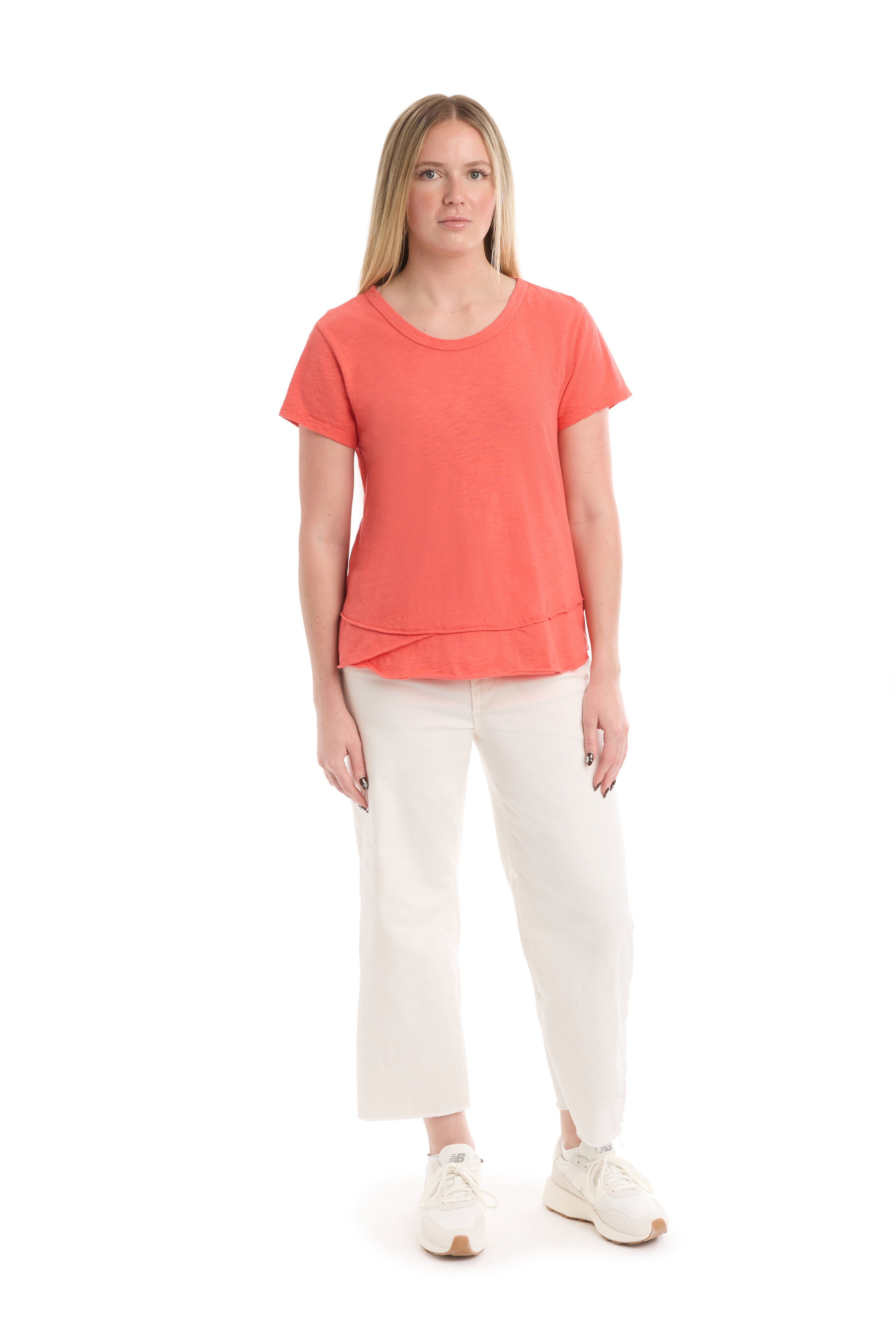 Short Sleeve Mock Layer Tee