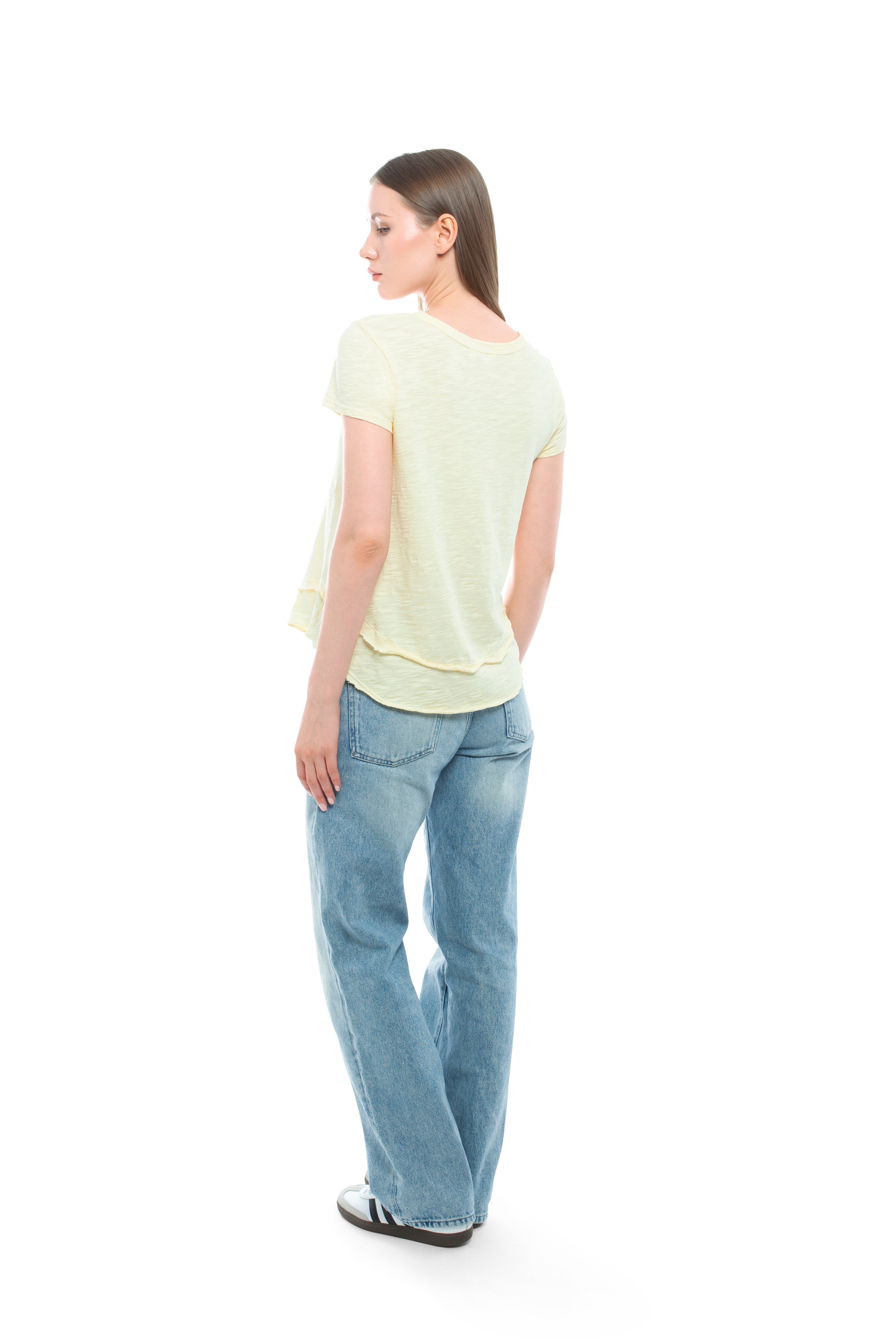 Short Sleeve Mock Layer Tee