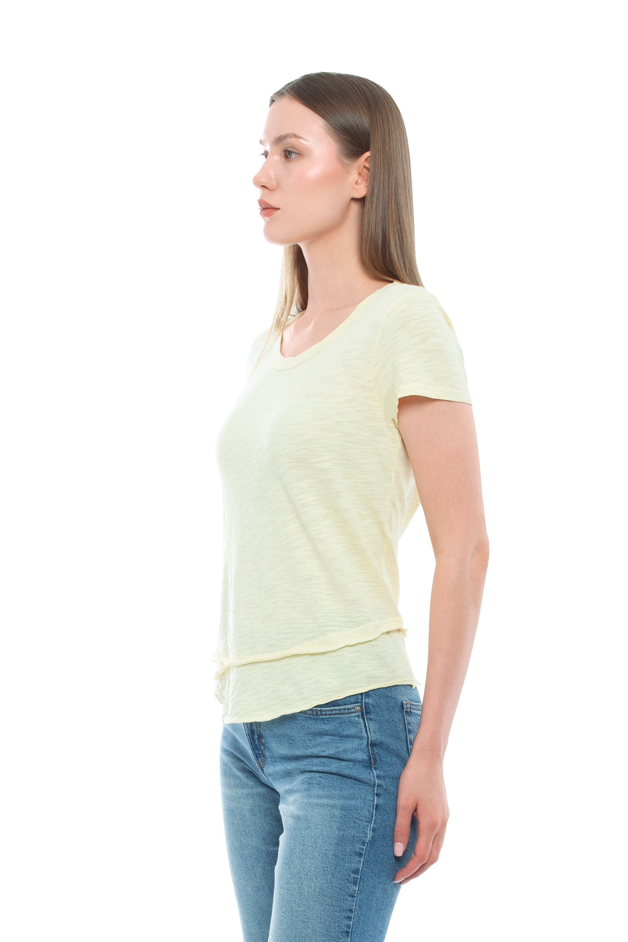Short Sleeve Mock Layer Tee