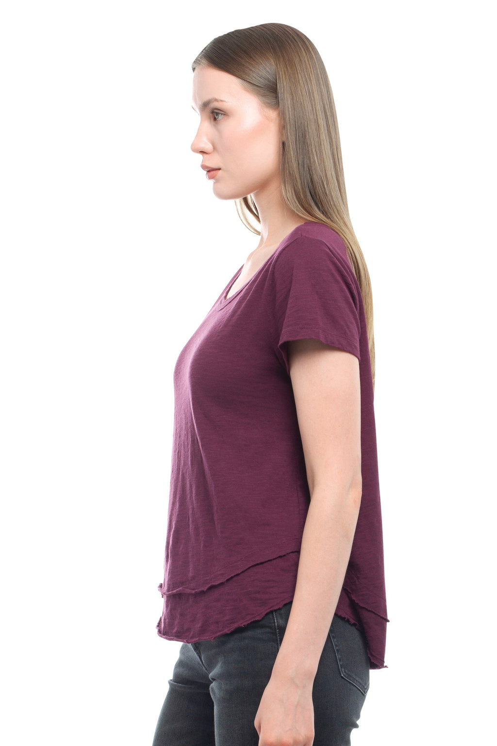 Short Sleeve Mock Layer Tee
