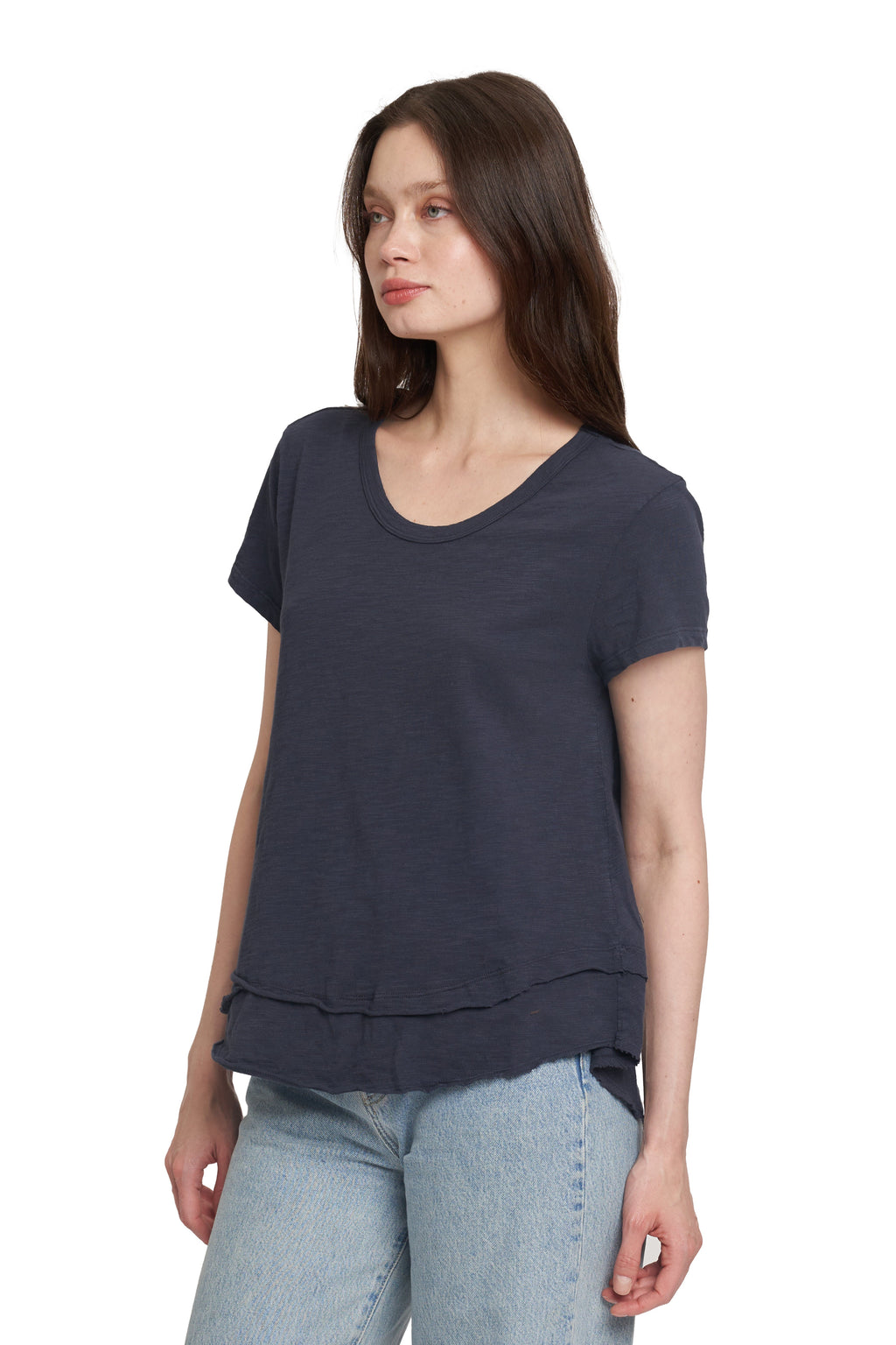 Short Sleeve Mock Layer Tee