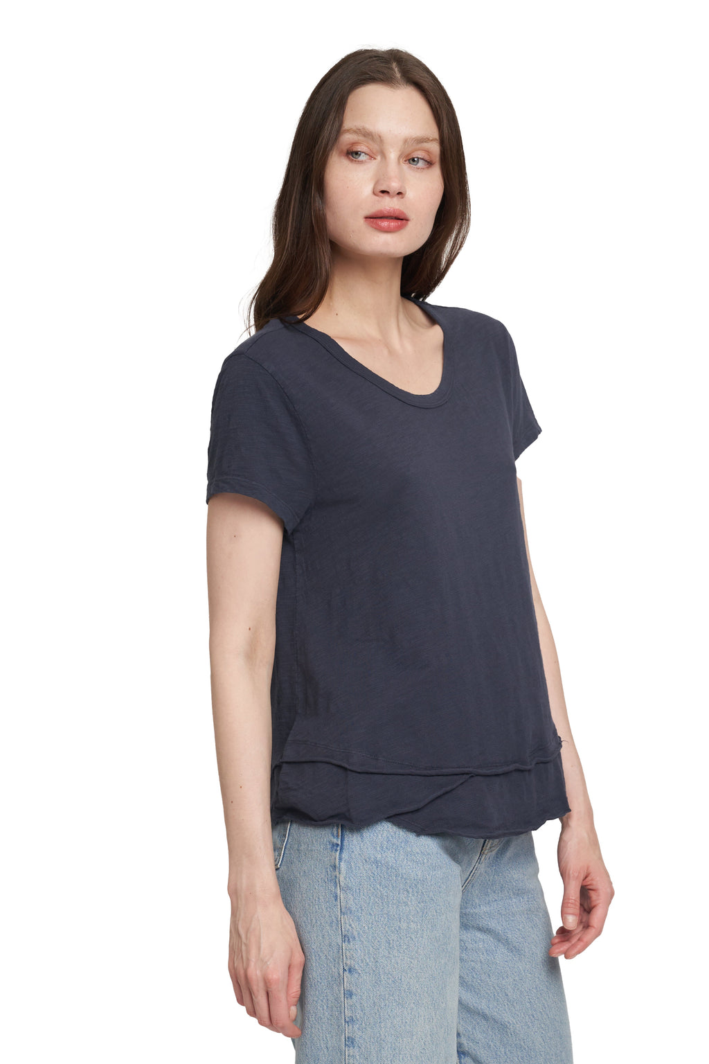 Short Sleeve Mock Layer Tee