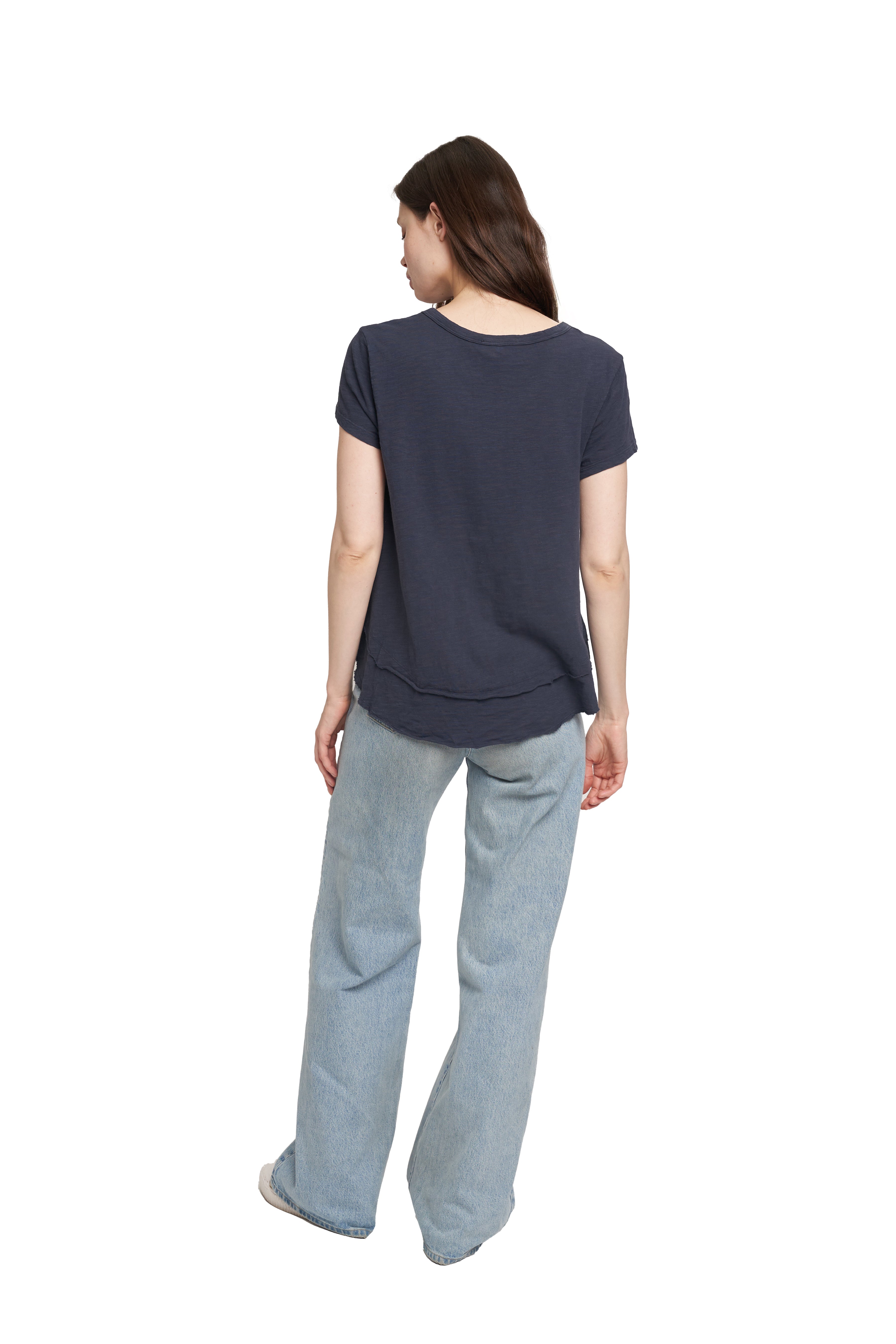 Short Sleeve Mock Layer Tee