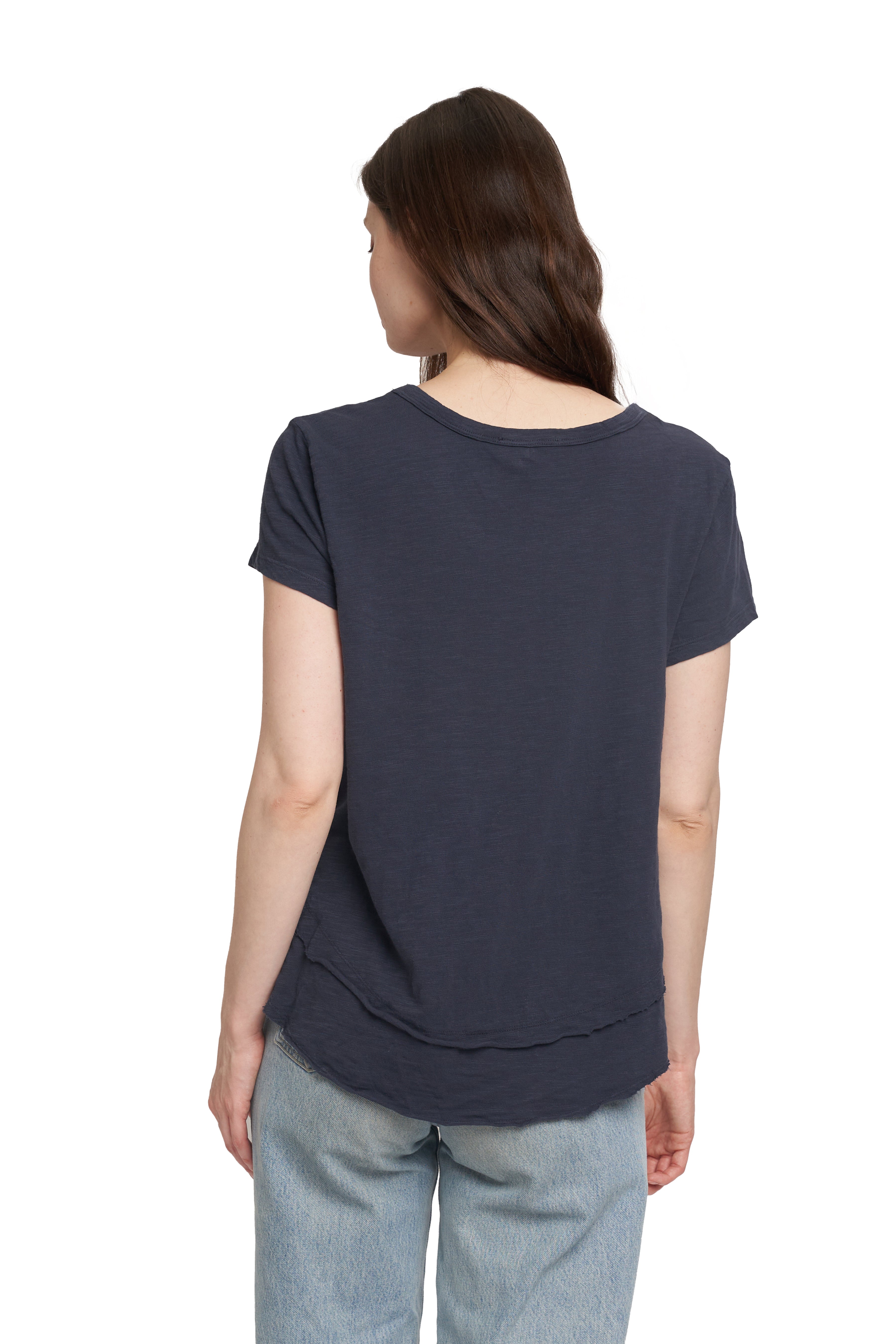 Short Sleeve Mock Layer Tee