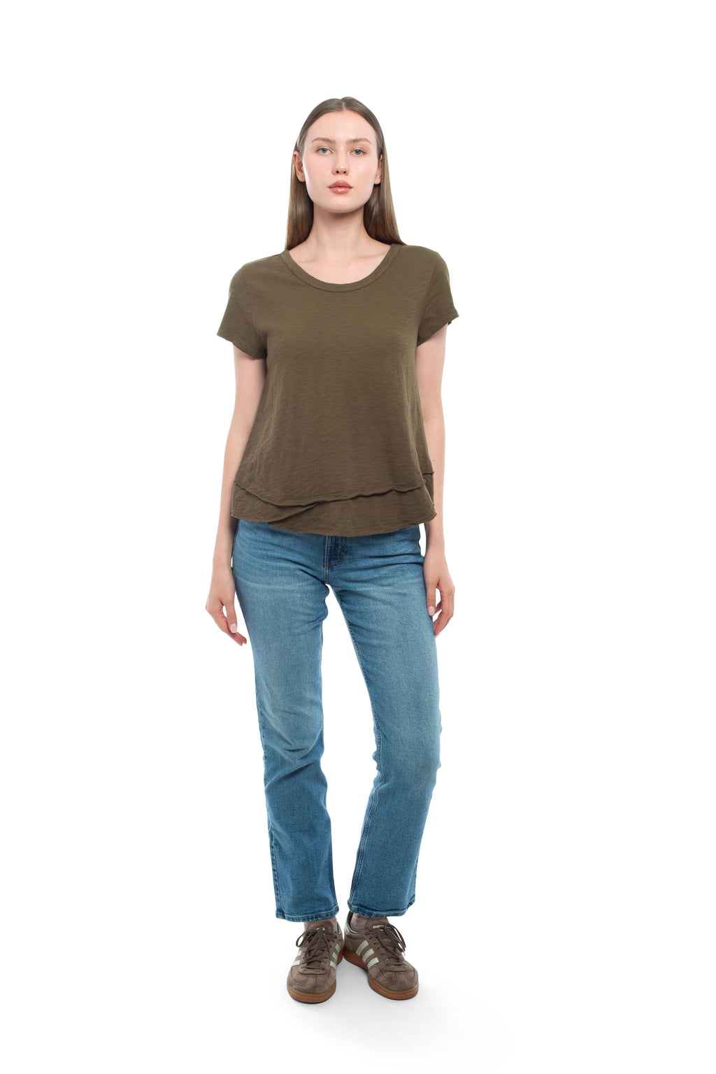 Short Sleeve Mock Layer Tee