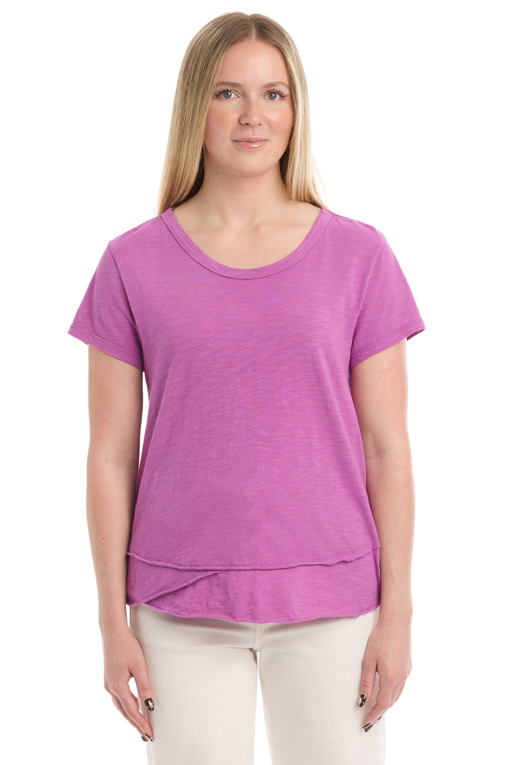 Short Sleeve Mock Layer Tee