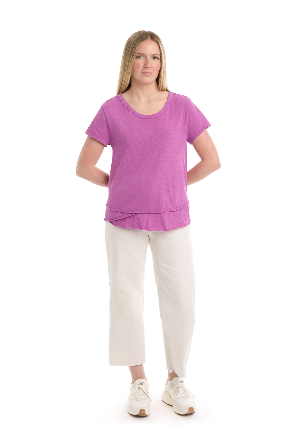 Short Sleeve Mock Layer Tee