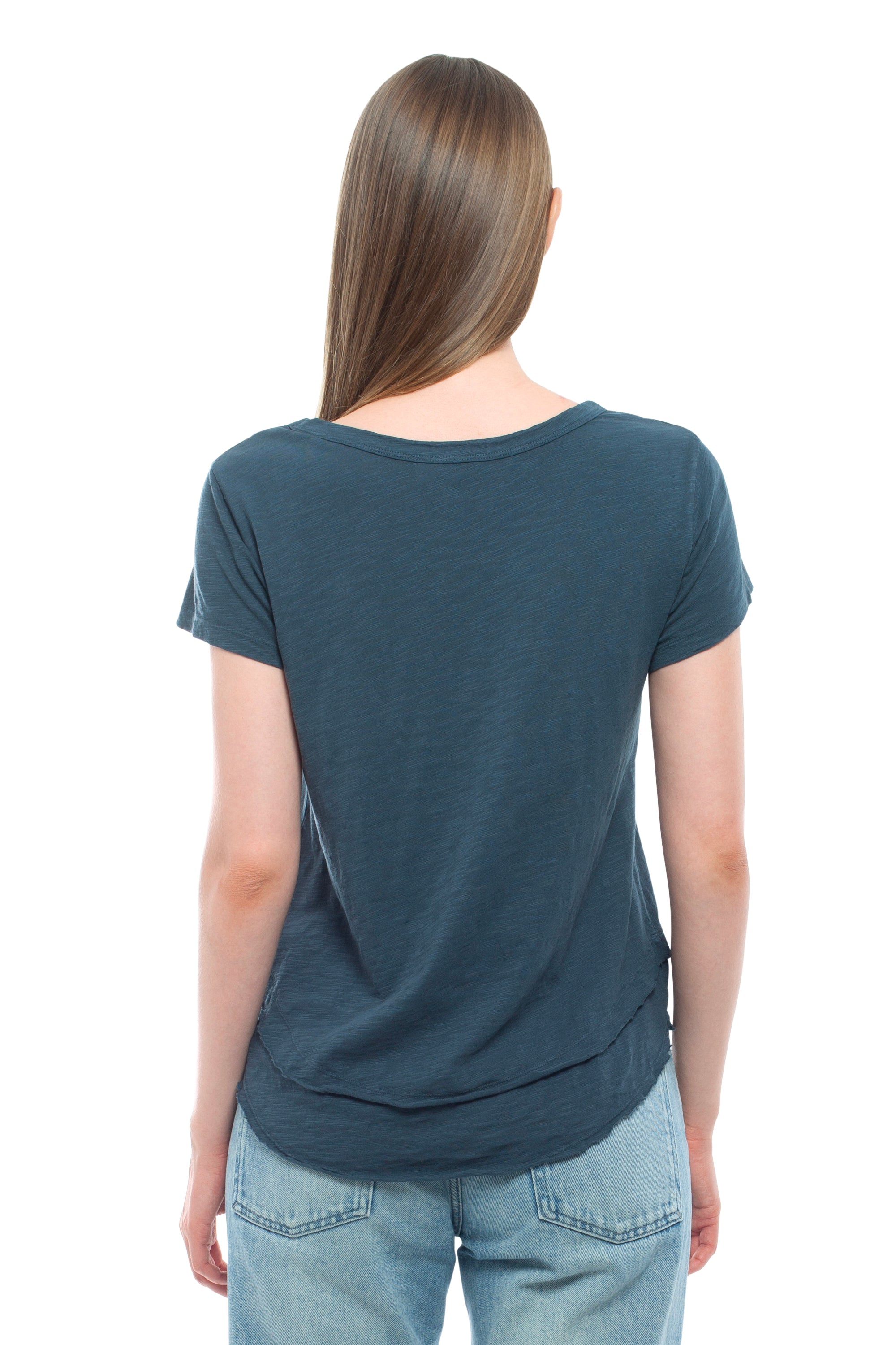 Short Sleeve Mock Layer Tee