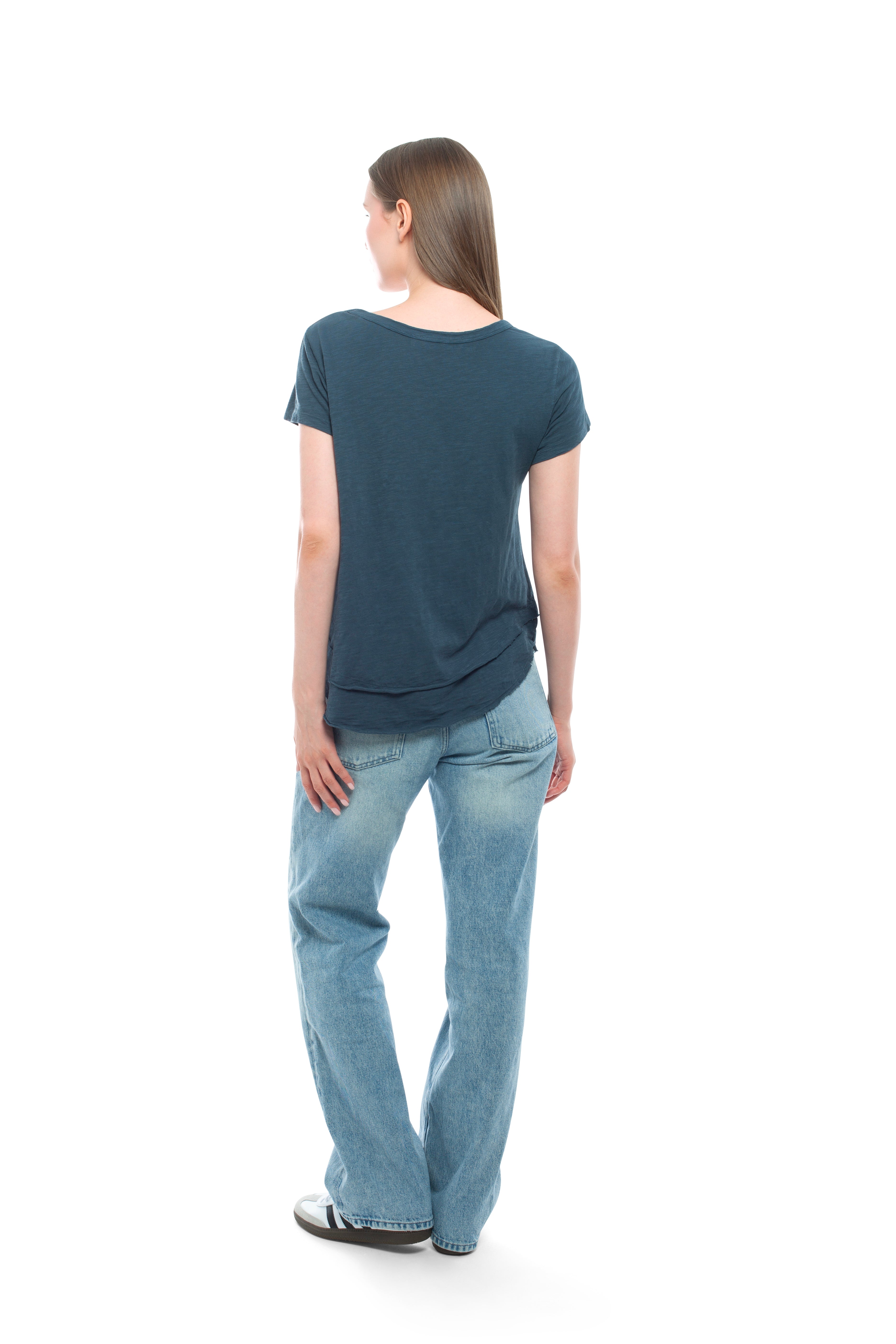Short Sleeve Mock Layer Tee