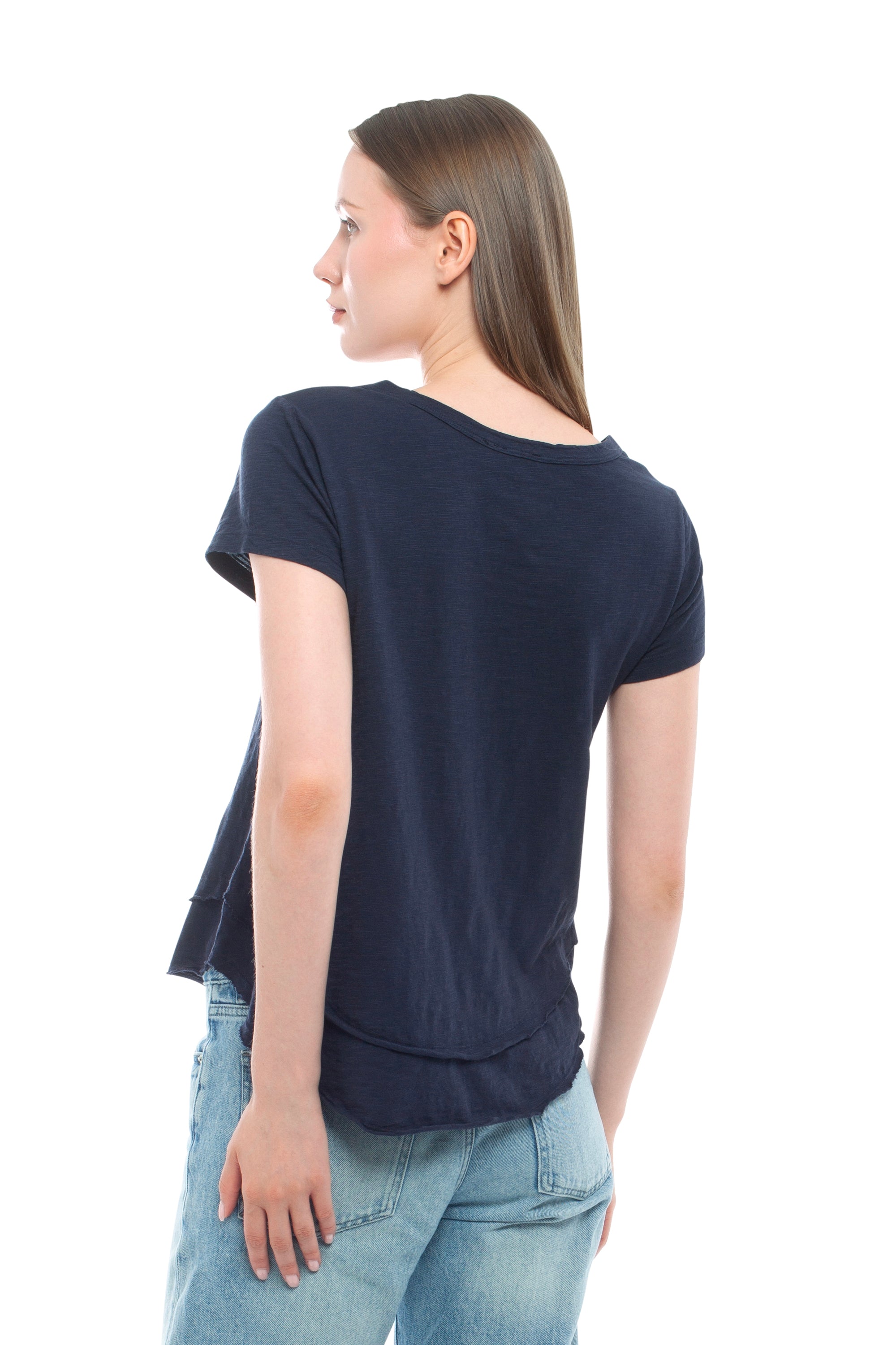 Short Sleeve Mock Layer Tee