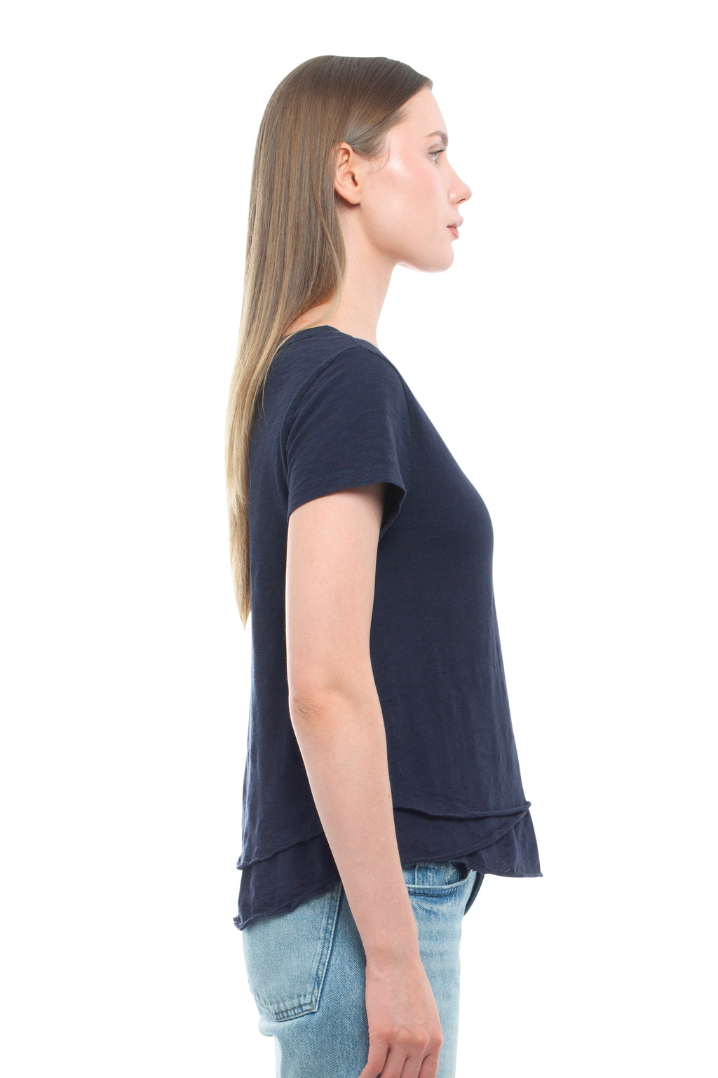 Short Sleeve Mock Layer Tee