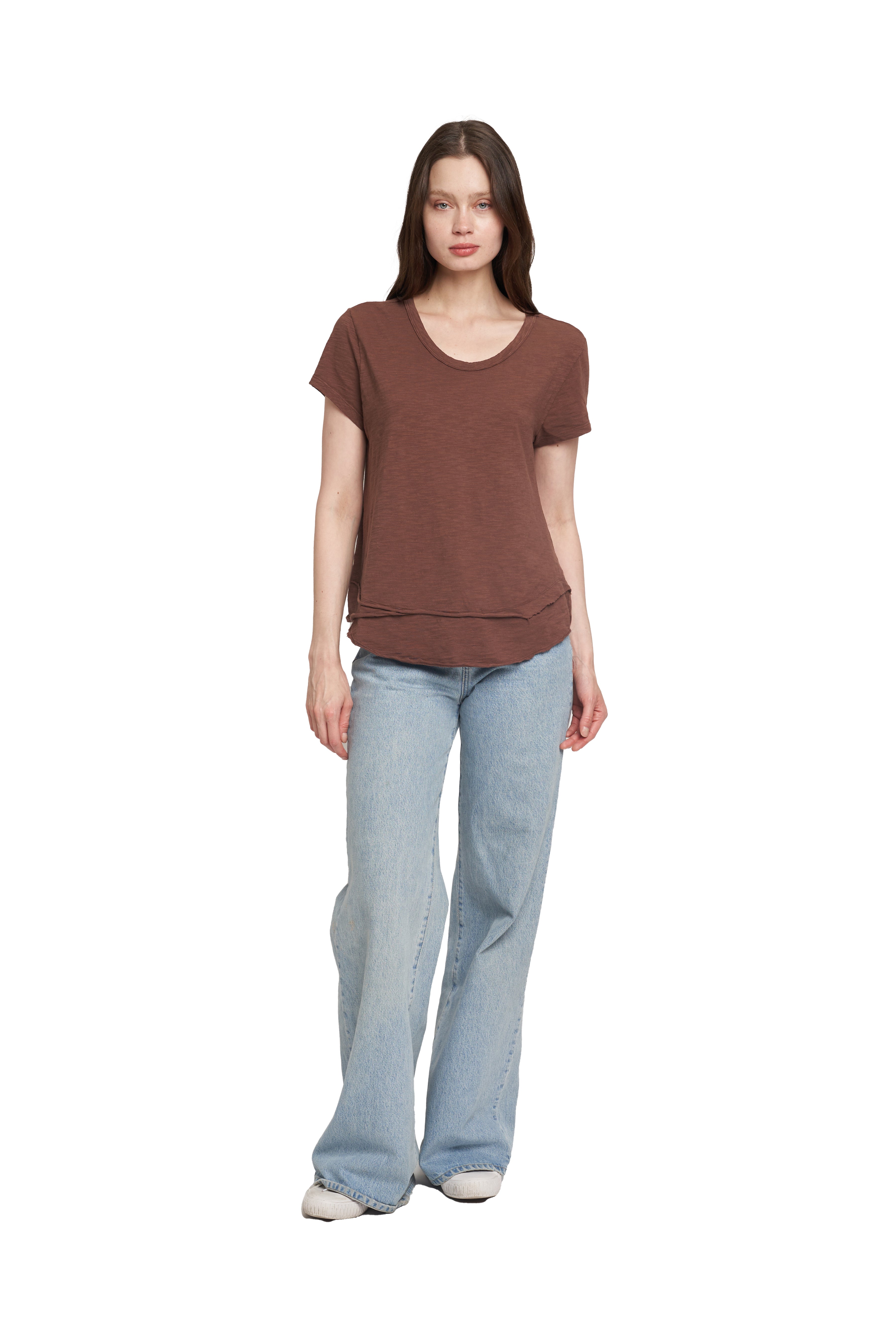 Short Sleeve Mock Layer Tee