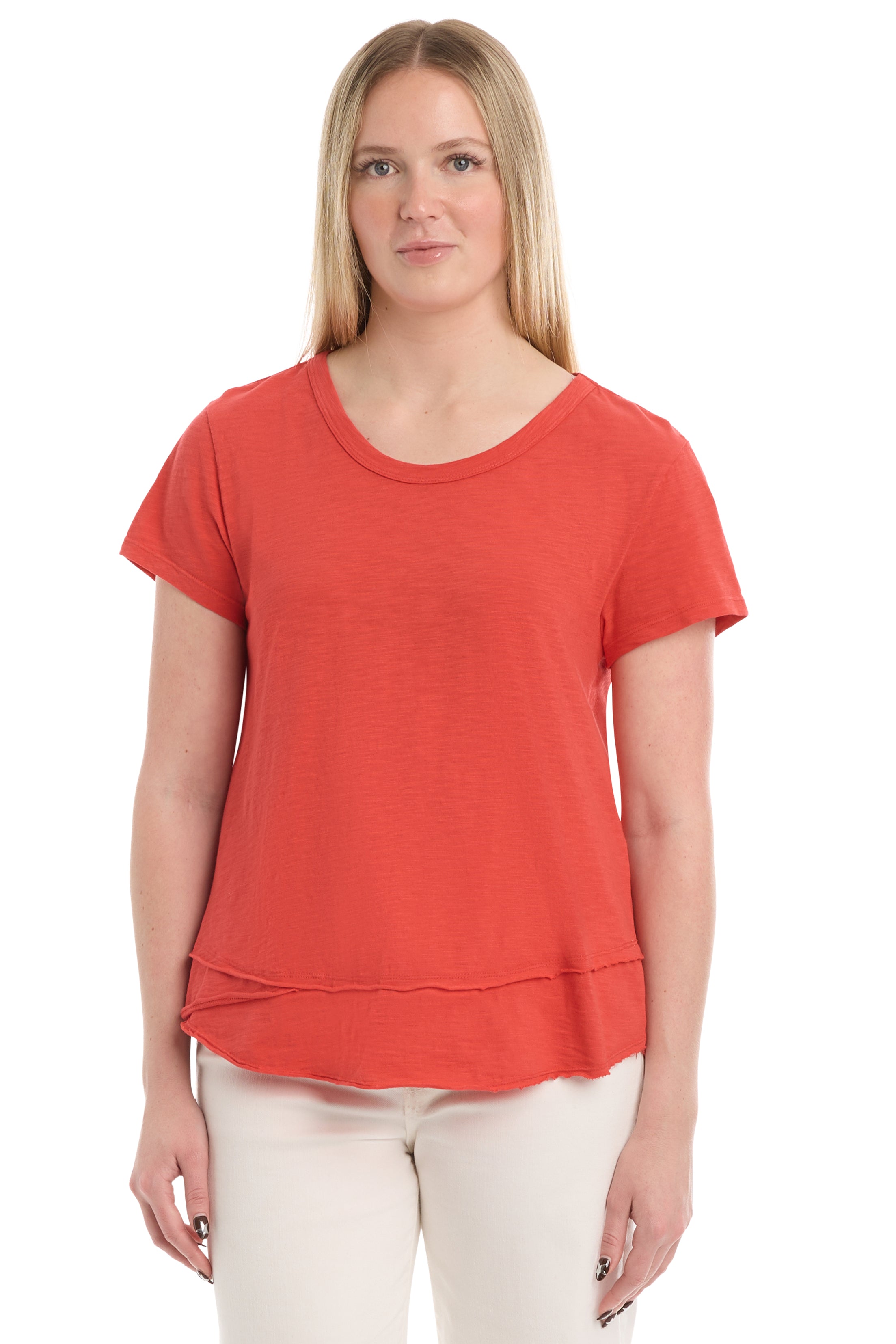 Short Sleeve Mock Layer Tee