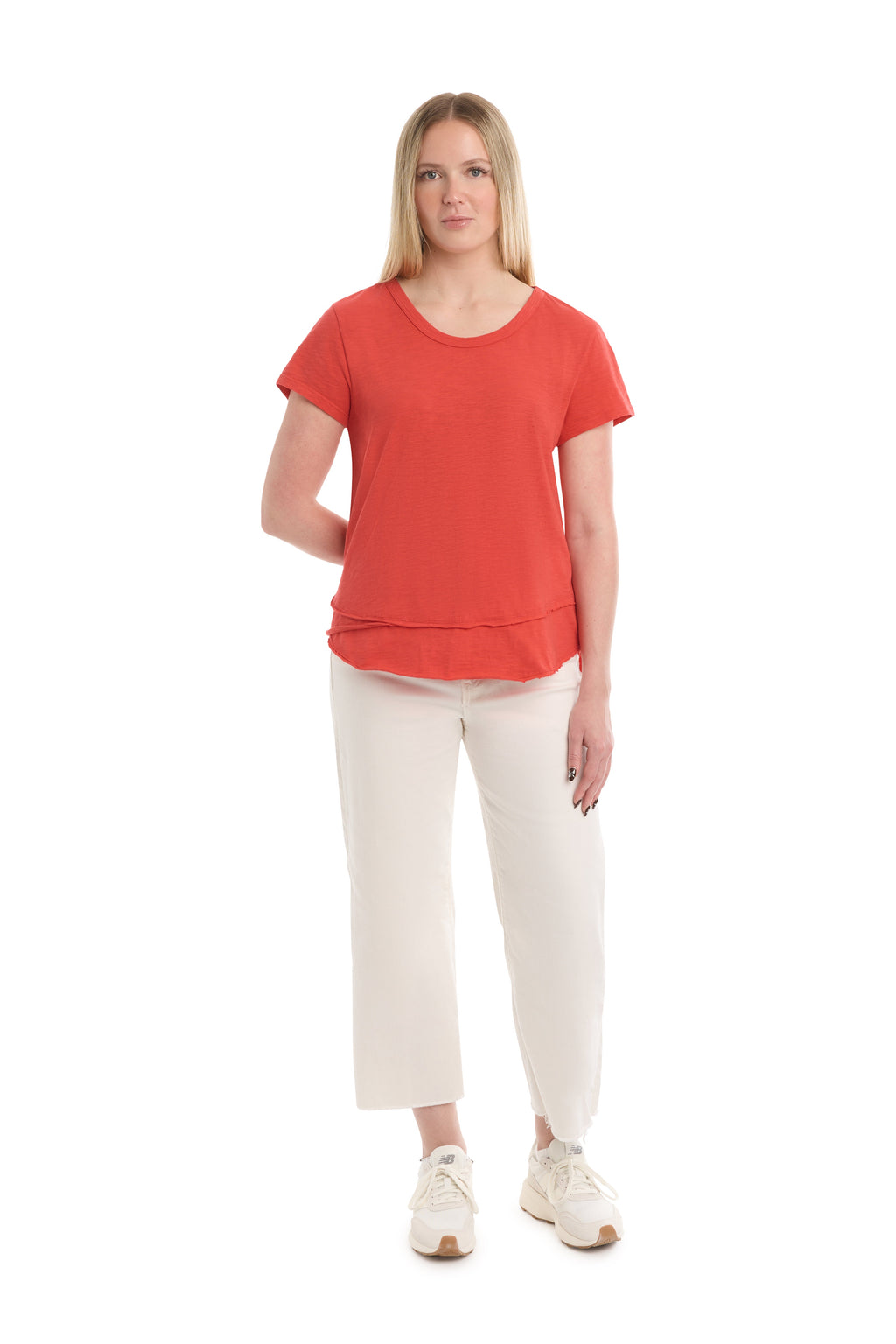Short Sleeve Mock Layer Tee