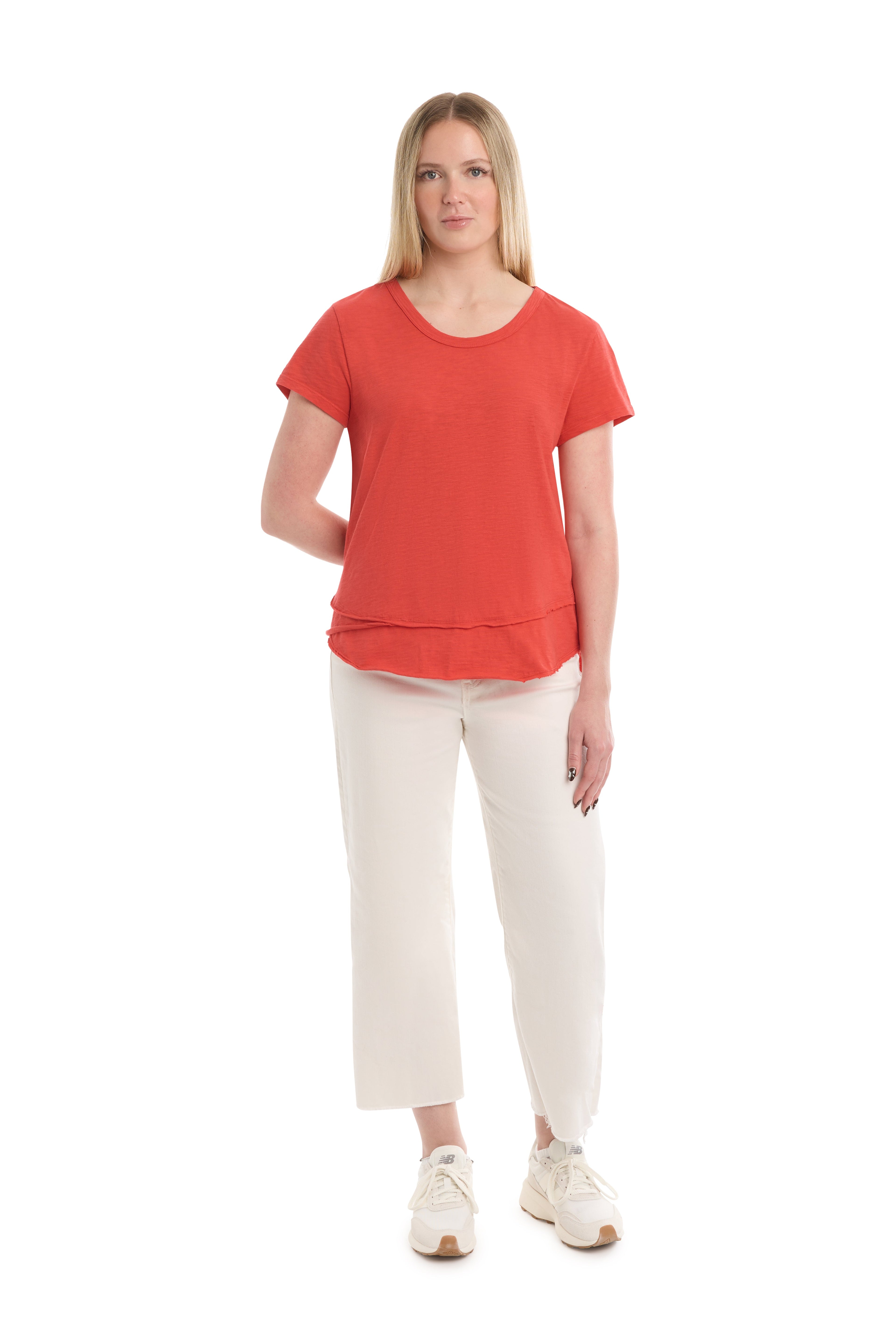 Short Sleeve Mock Layer Tee