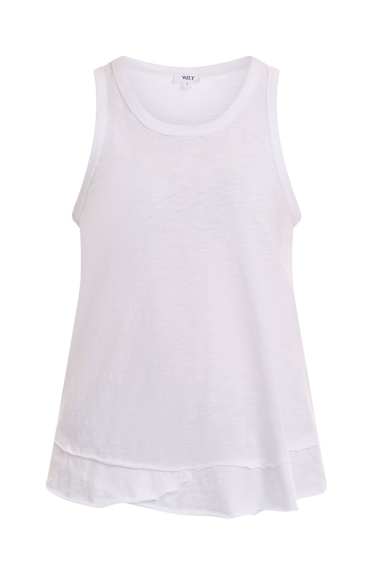 Shrunken Mock Hem Shirttail Tank
