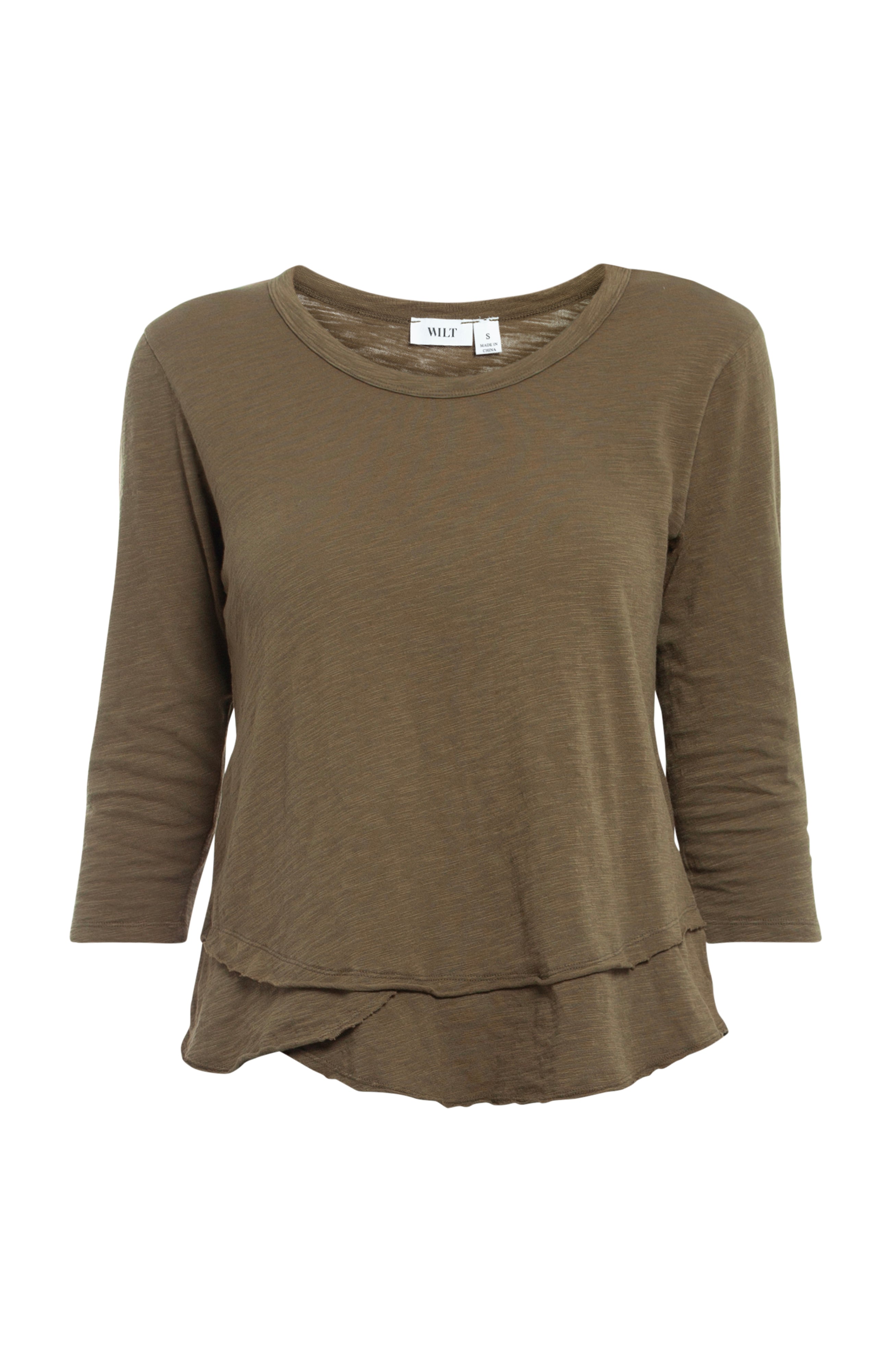 3/4 Sleeve Mock Layer