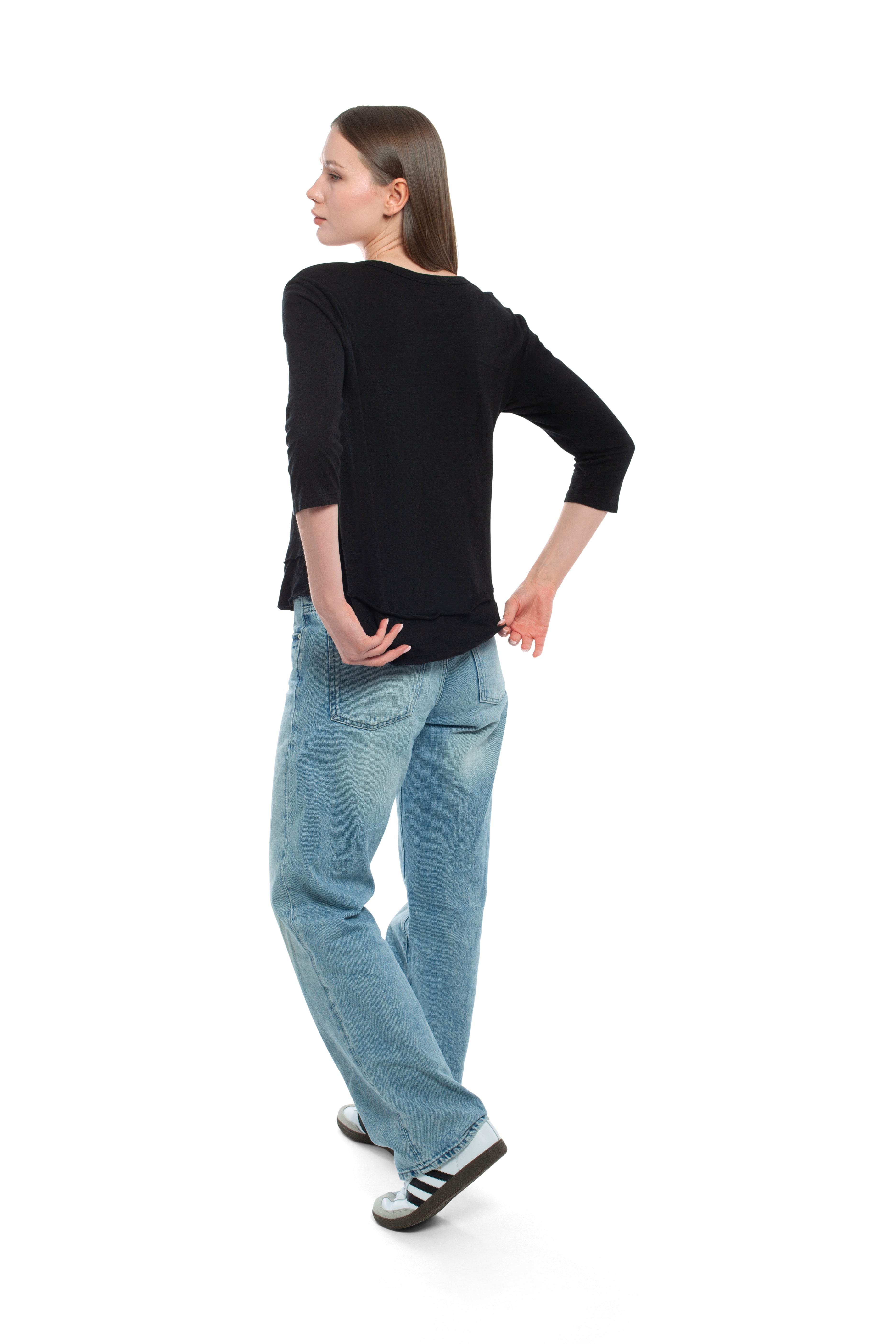 3/4 Sleeve Mock Layer