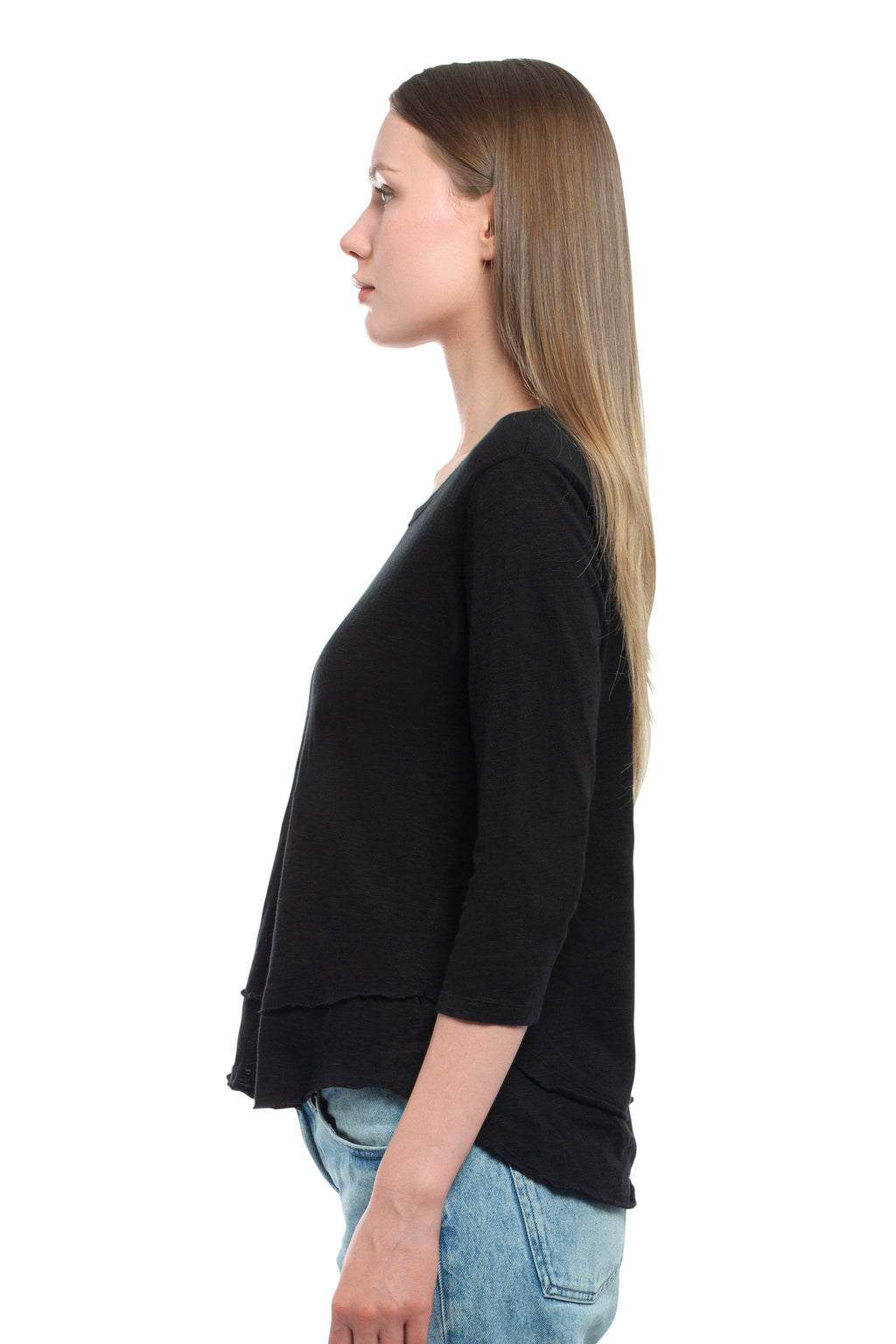 3/4 Sleeve Mock Layer