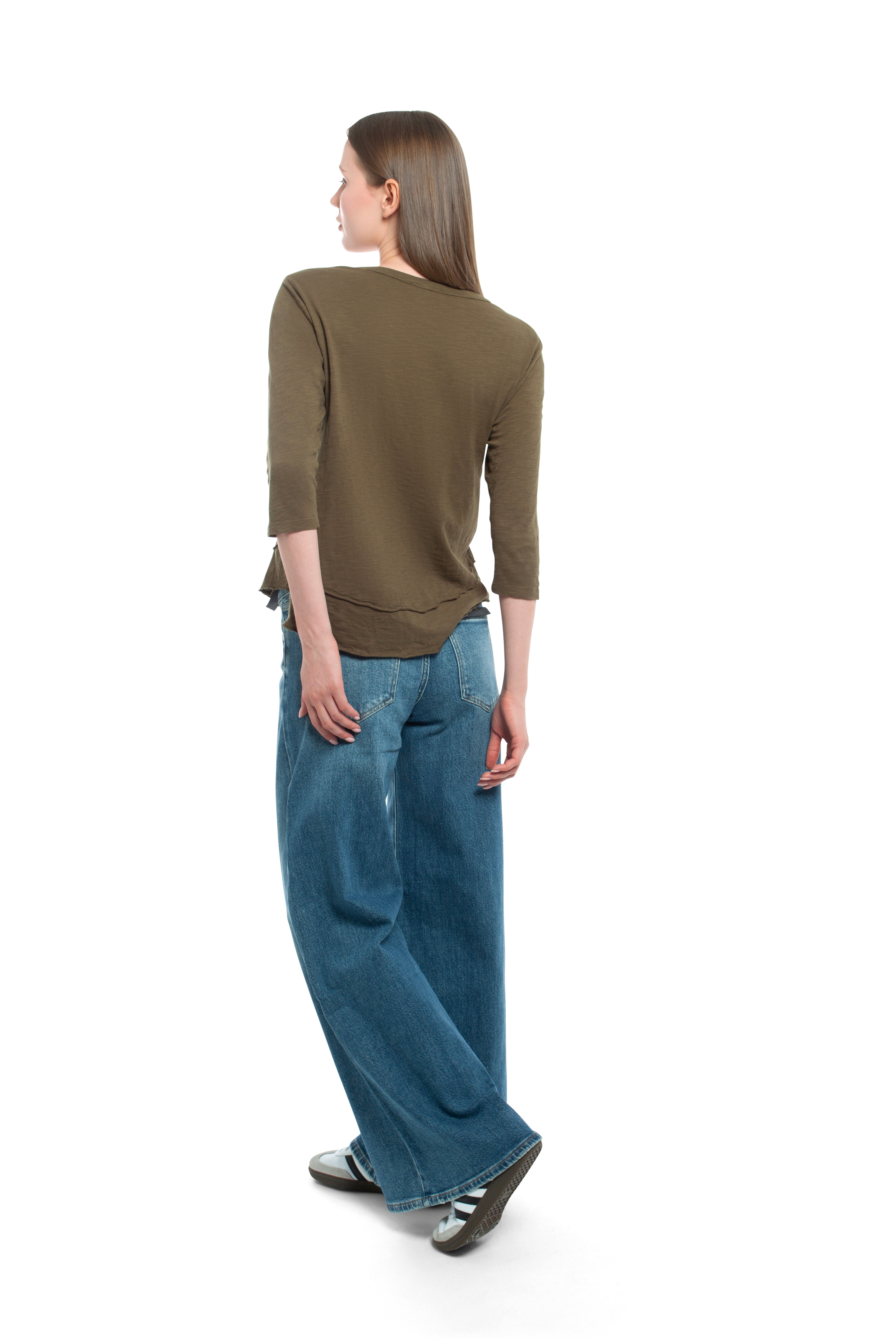 3/4 Sleeve Mock Layer