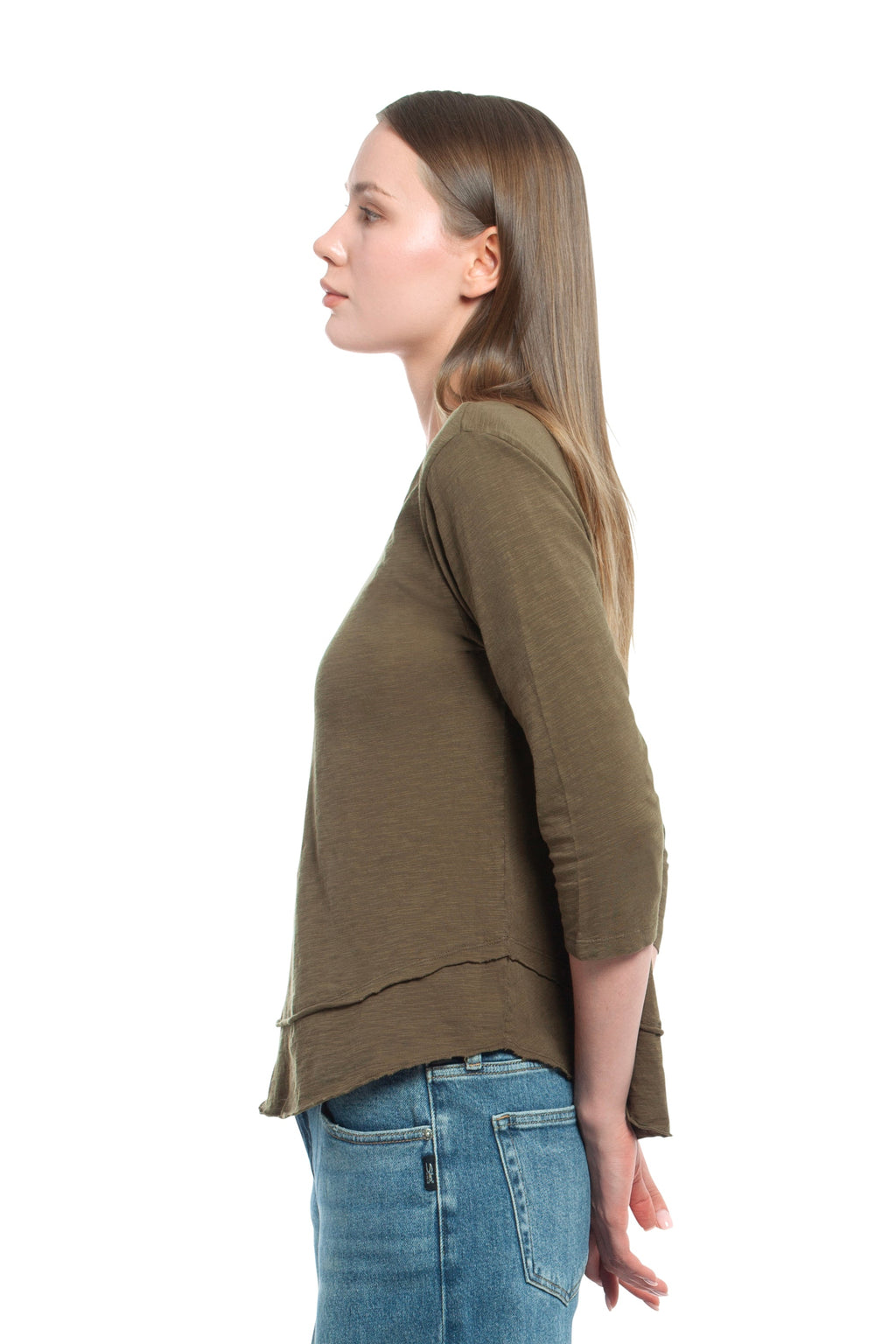 3/4 Sleeve Mock Layer