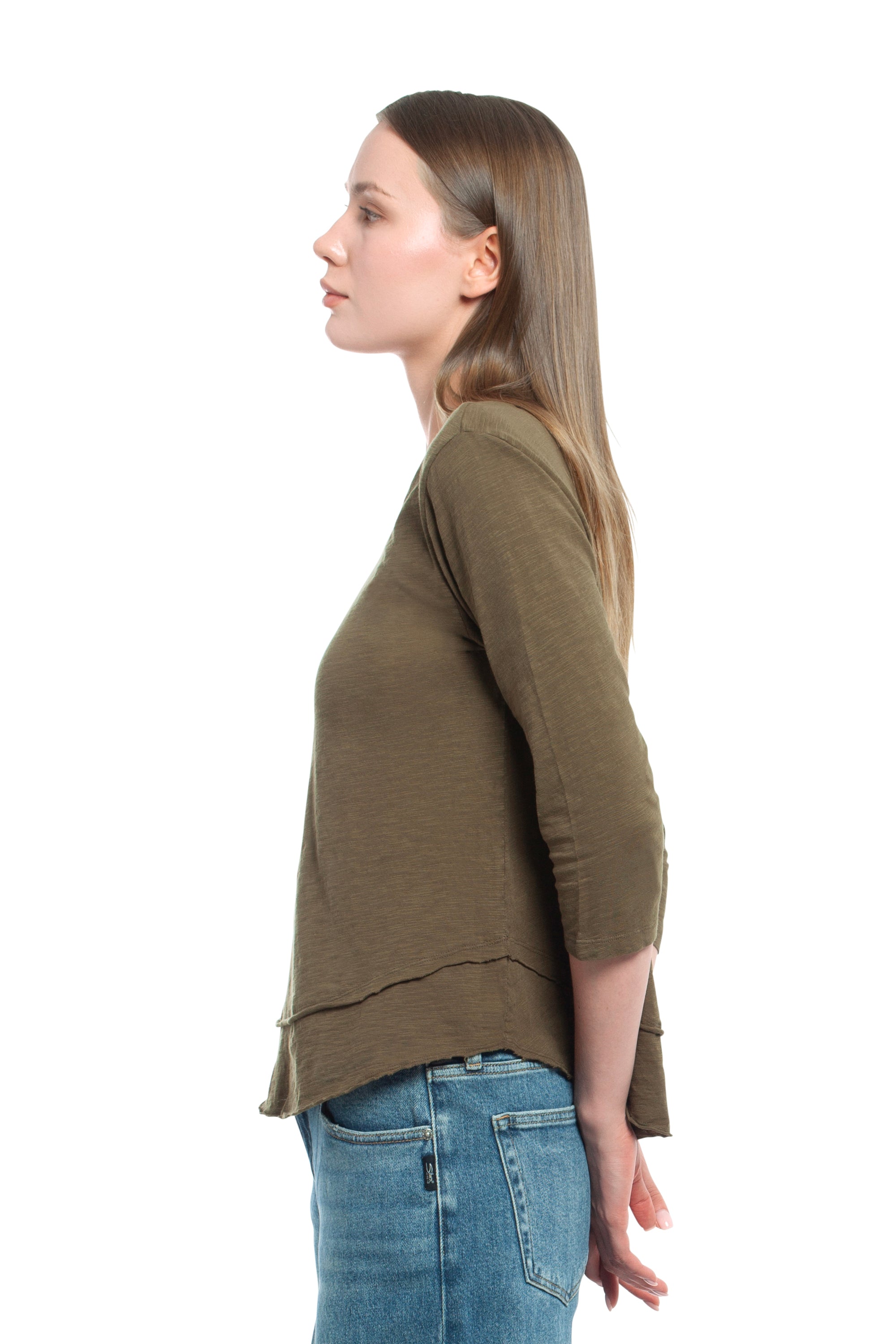 3/4 Sleeve Mock Layer