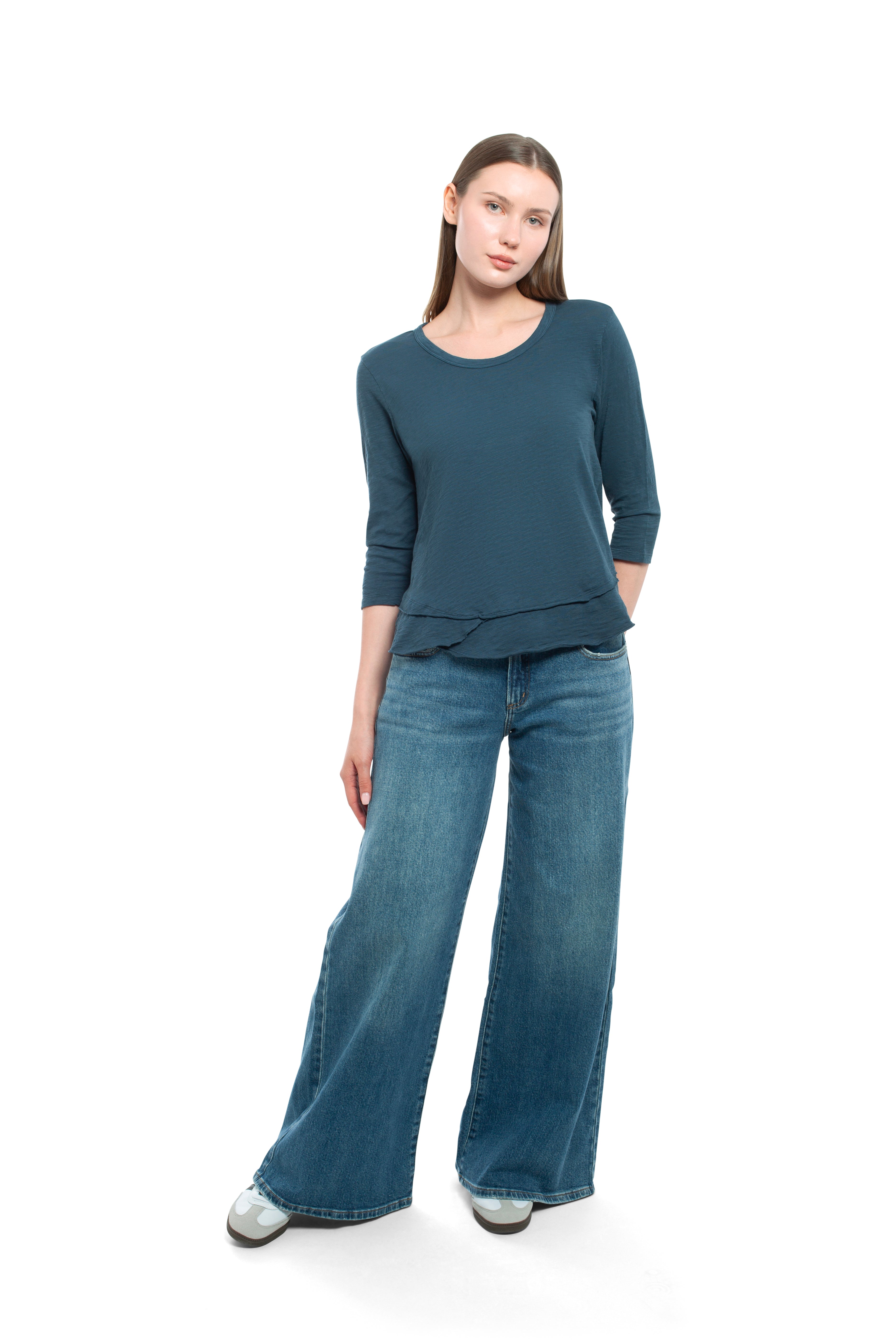 3/4 Sleeve Mock Layer