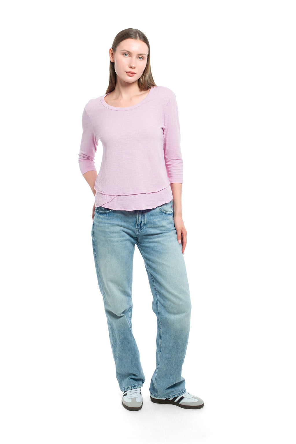 3/4 Sleeve Mock Layer