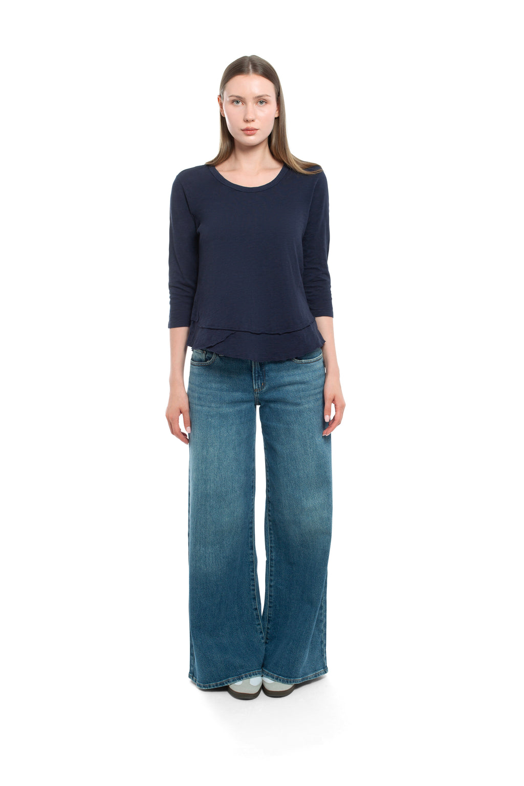 3/4 Sleeve Mock Layer