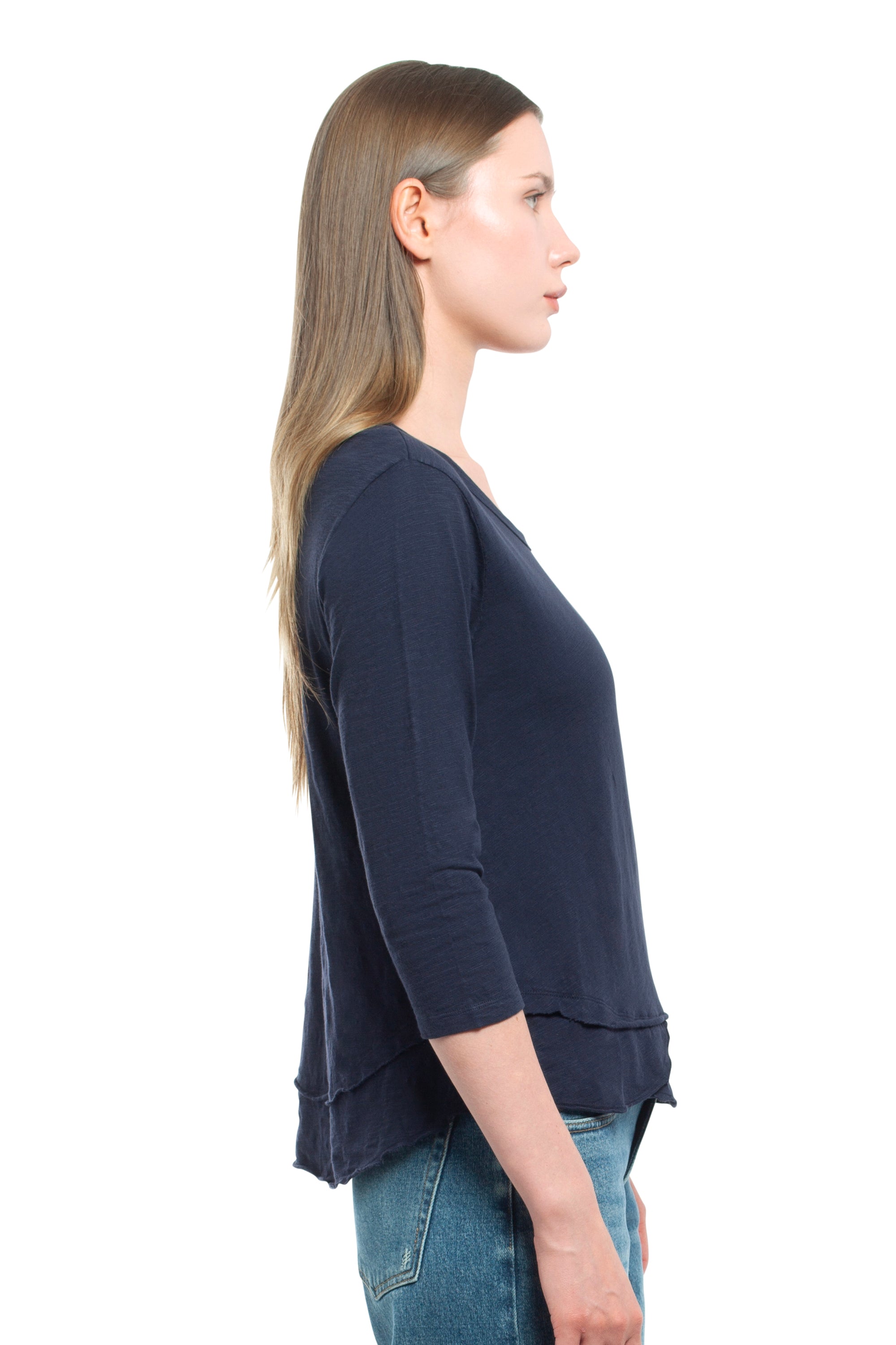 3/4 Sleeve Mock Layer