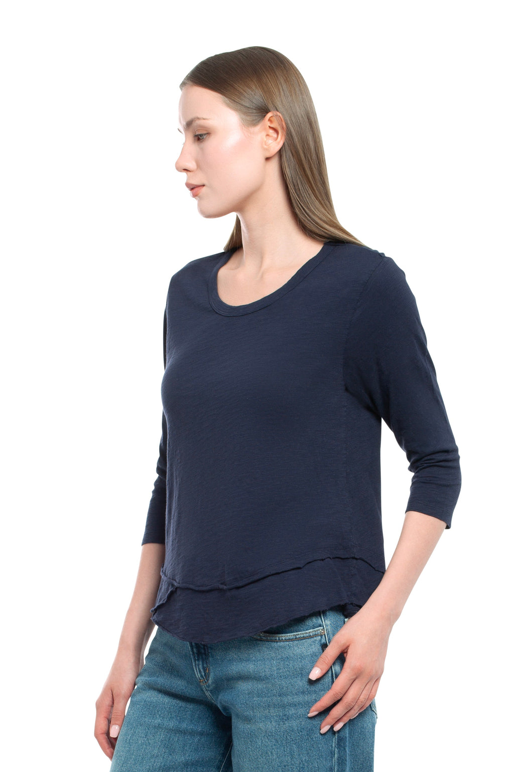 3/4 Sleeve Mock Layer