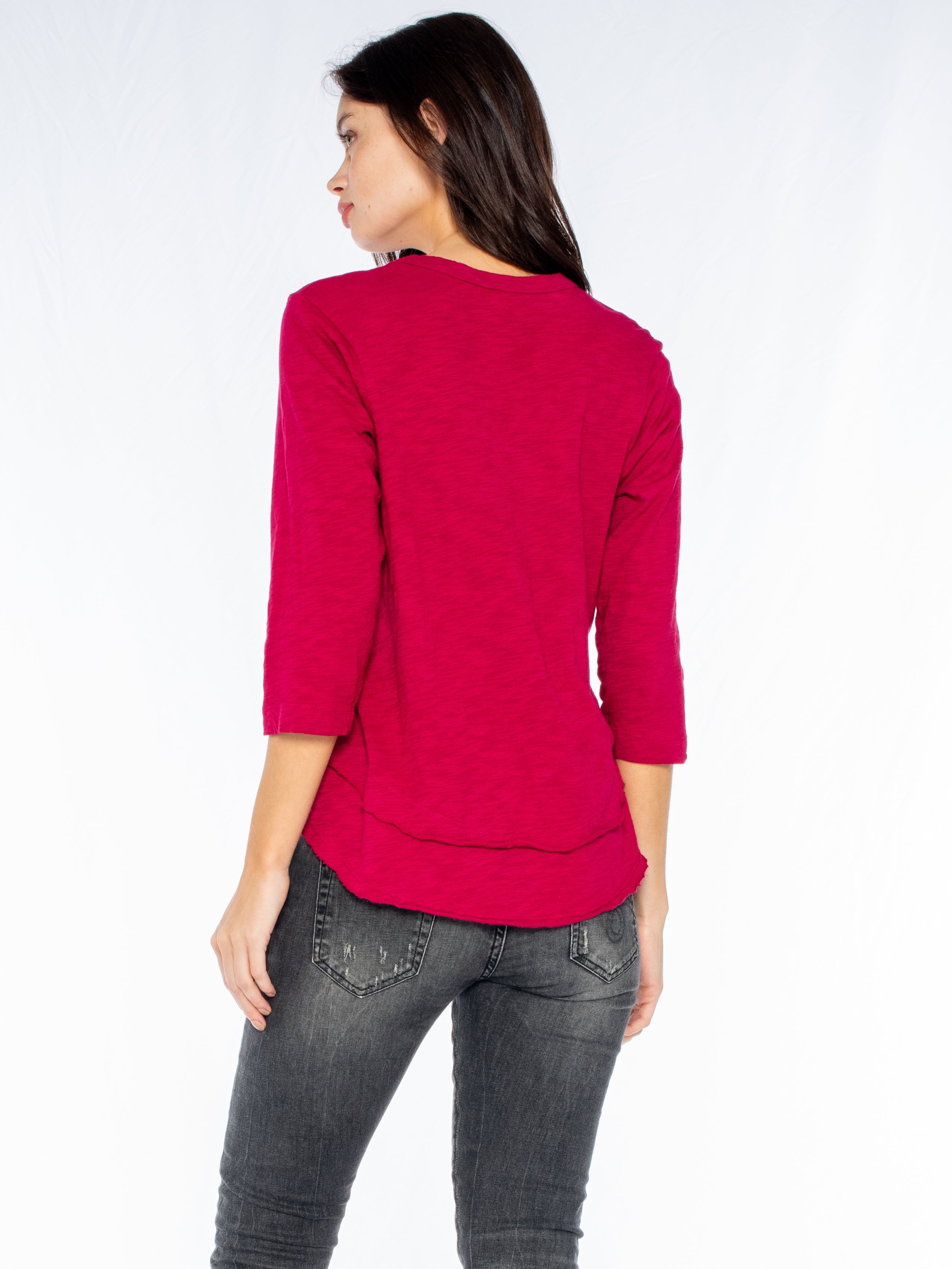 3/4 Sleeve Mock Layer
